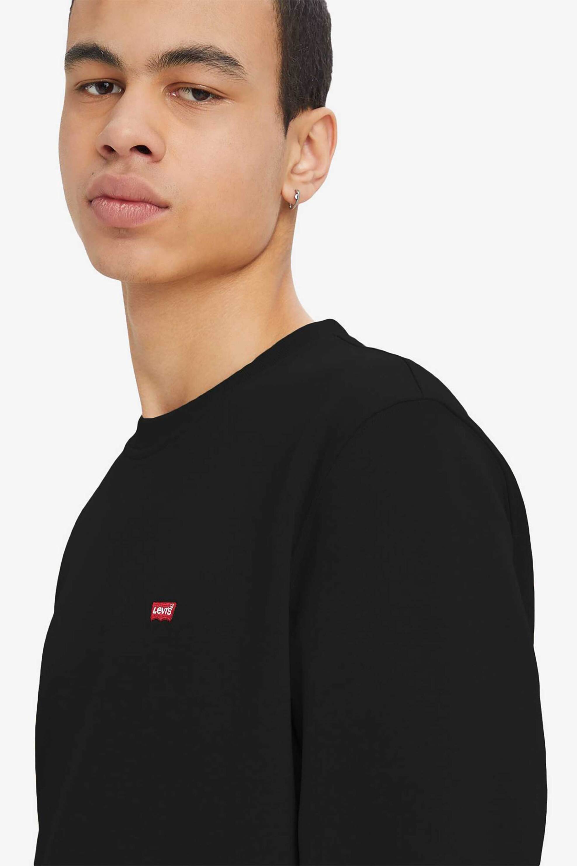 Levi's® ανδρική μπλούζα φούτερ μονόχρωμη με λογότυπο Standard Fit - 359090003 Μαύρο φωτογραφία