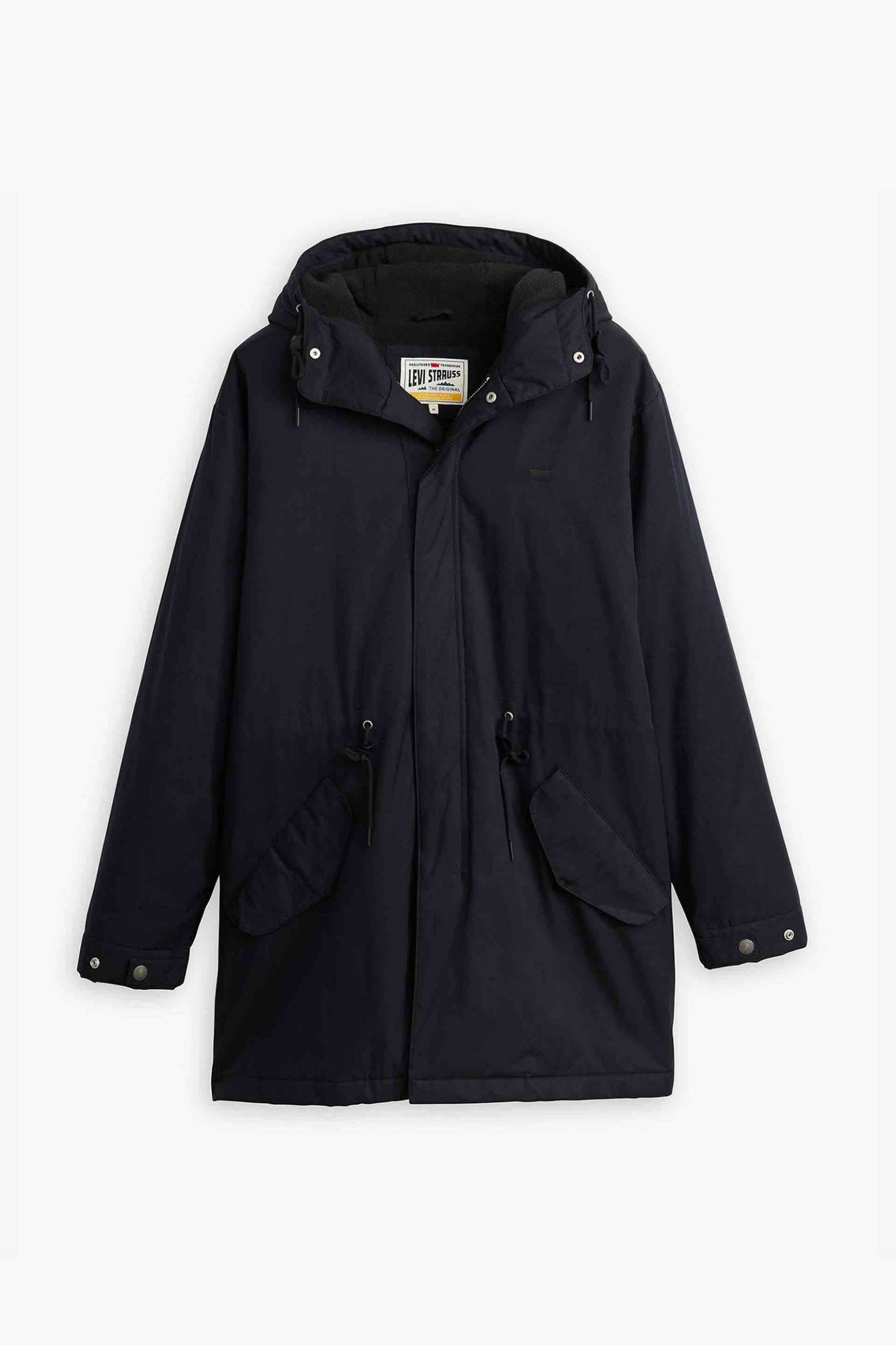 Levi's® ανδρικό μπουφάν παρκά με κουκούλα και logo patch Standard Fit - A85630000 Μαύρο φωτογραφία