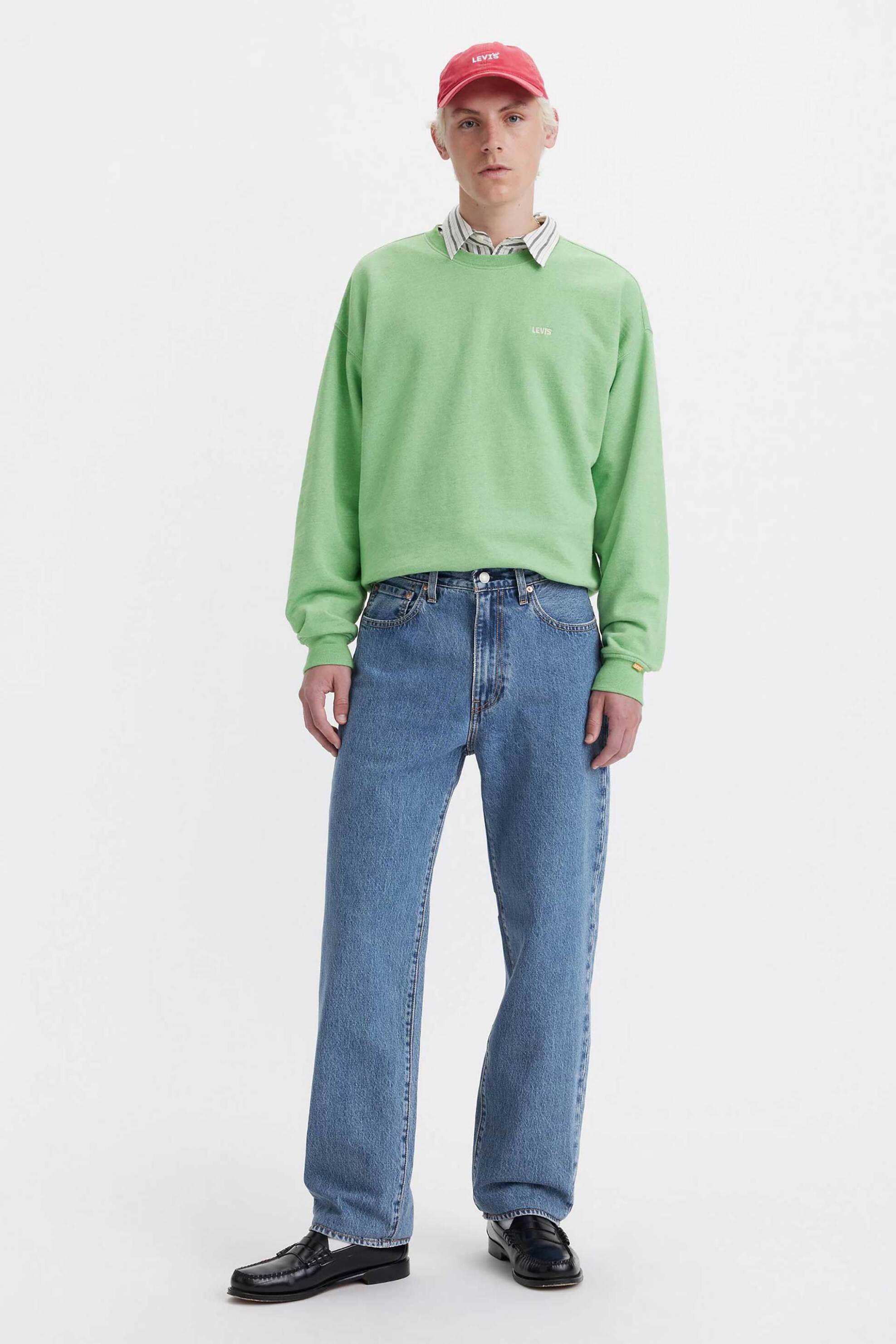 LEVI'S Levi's® ανδρικό τζιν παντελόνι πεντάτσεπο με logo patch Loose Straight "568" - 290370061 Denim Blue Σκούρο