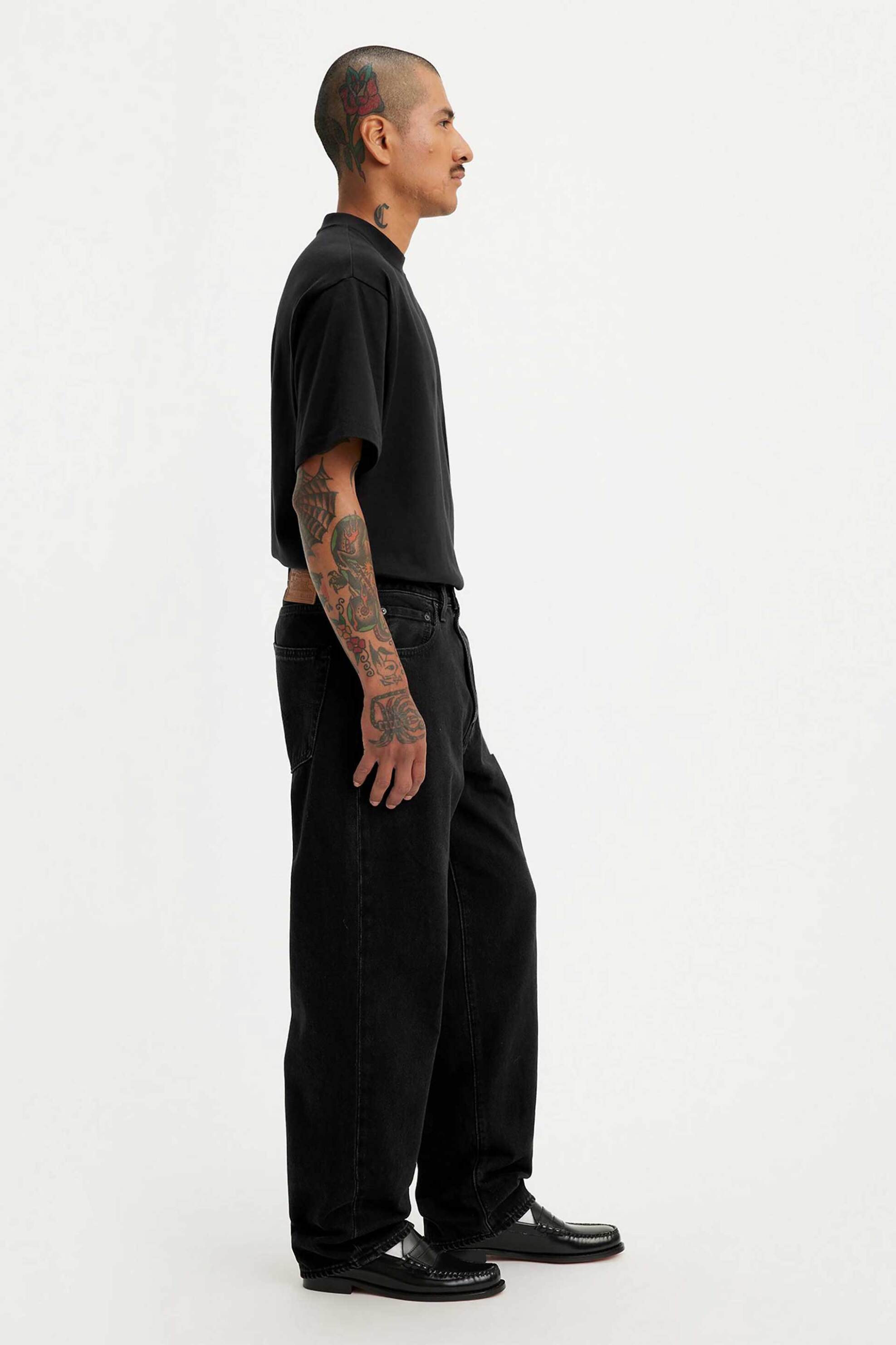 Levi's® ανδρικό τζιν παντελόνι πεντάτσεπο με logo patch Loose Straight "568" - 290370066 Μαύρο φωτογραφία