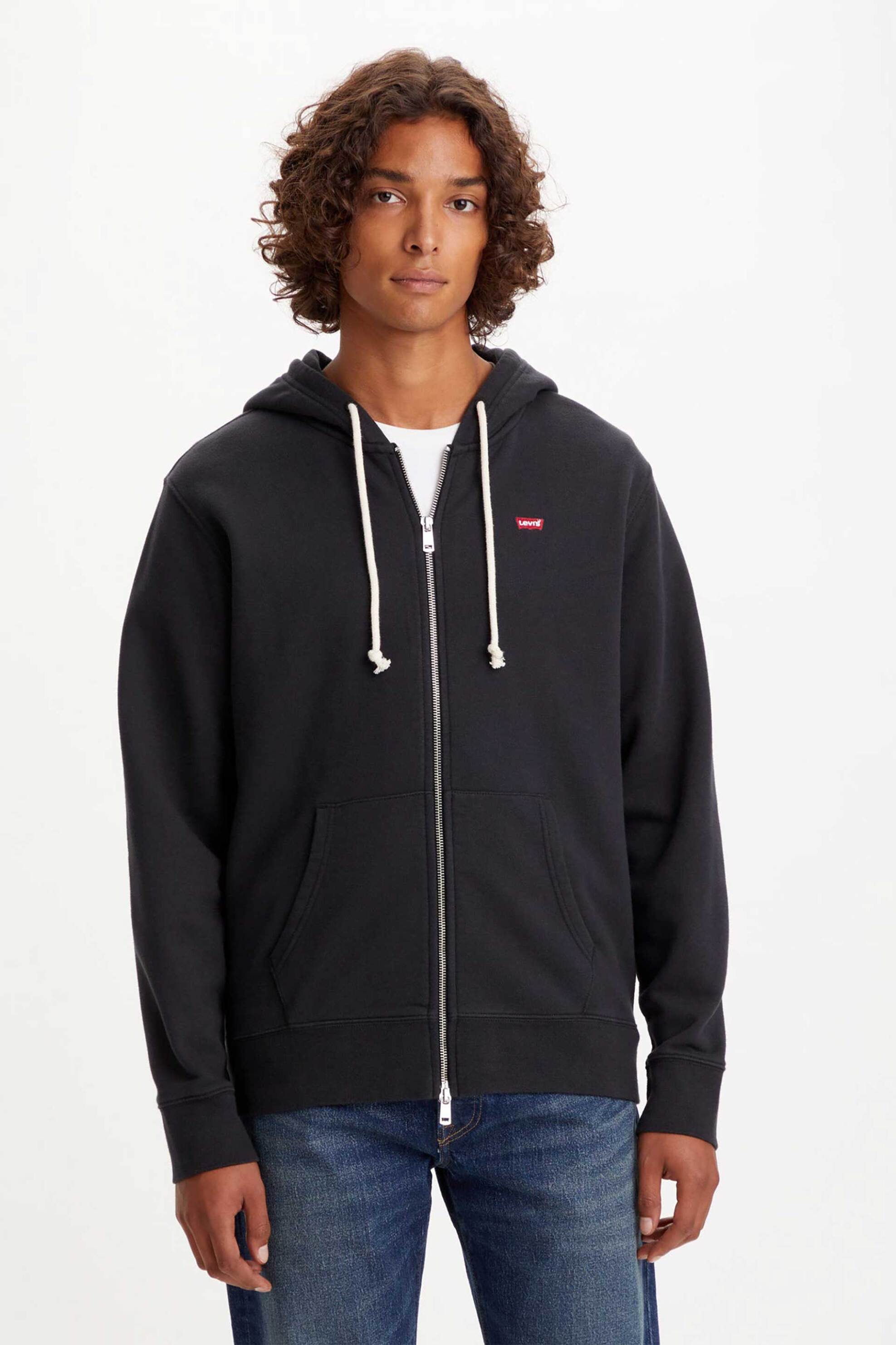 LEVI'S Levi's® ανδρική ζακέτα φούτερ με κουκούλα και λογότυπο Regular Fit - 345840016 Μπλε Σκούρο