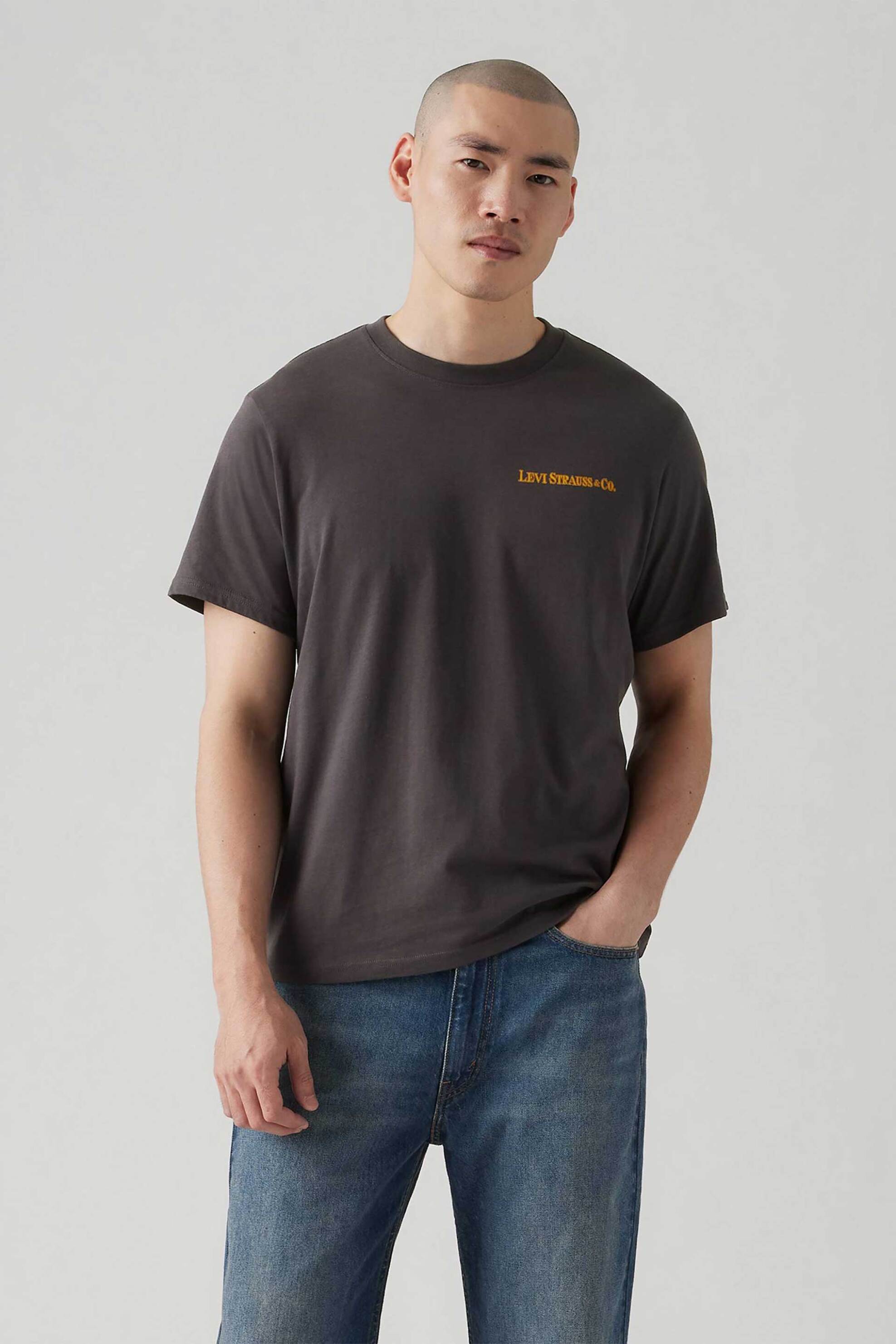 Levi's® ανδρικό T-shirt με print και λογότυπο Relaxed Fit - 161431947 Πράσινο