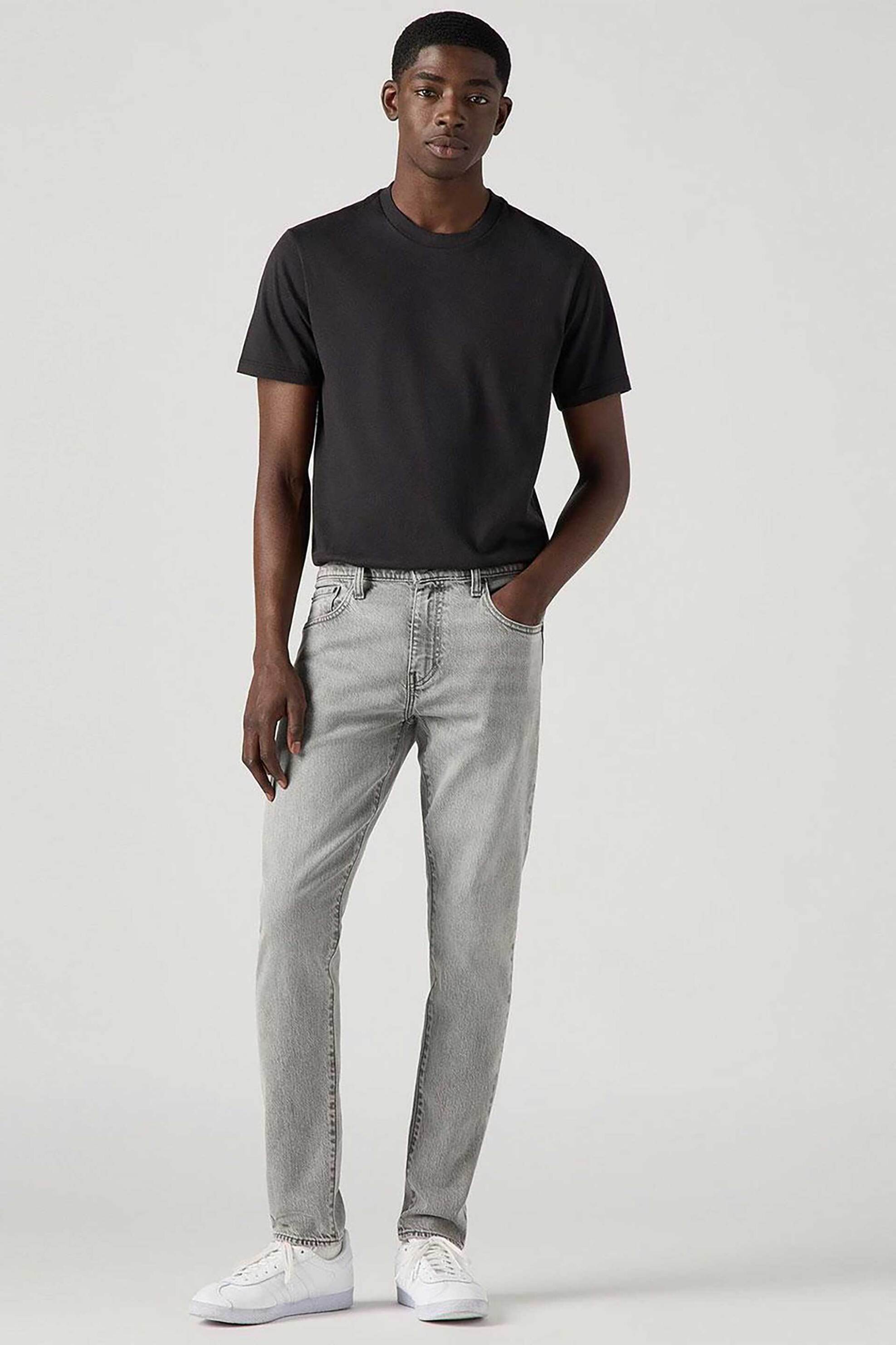 LEVI'S Levi's® ανδρικό τζιν παντελόνι πεντάτσεπο με logo patch Slim Fit "512™" - 288331414 Γκρι