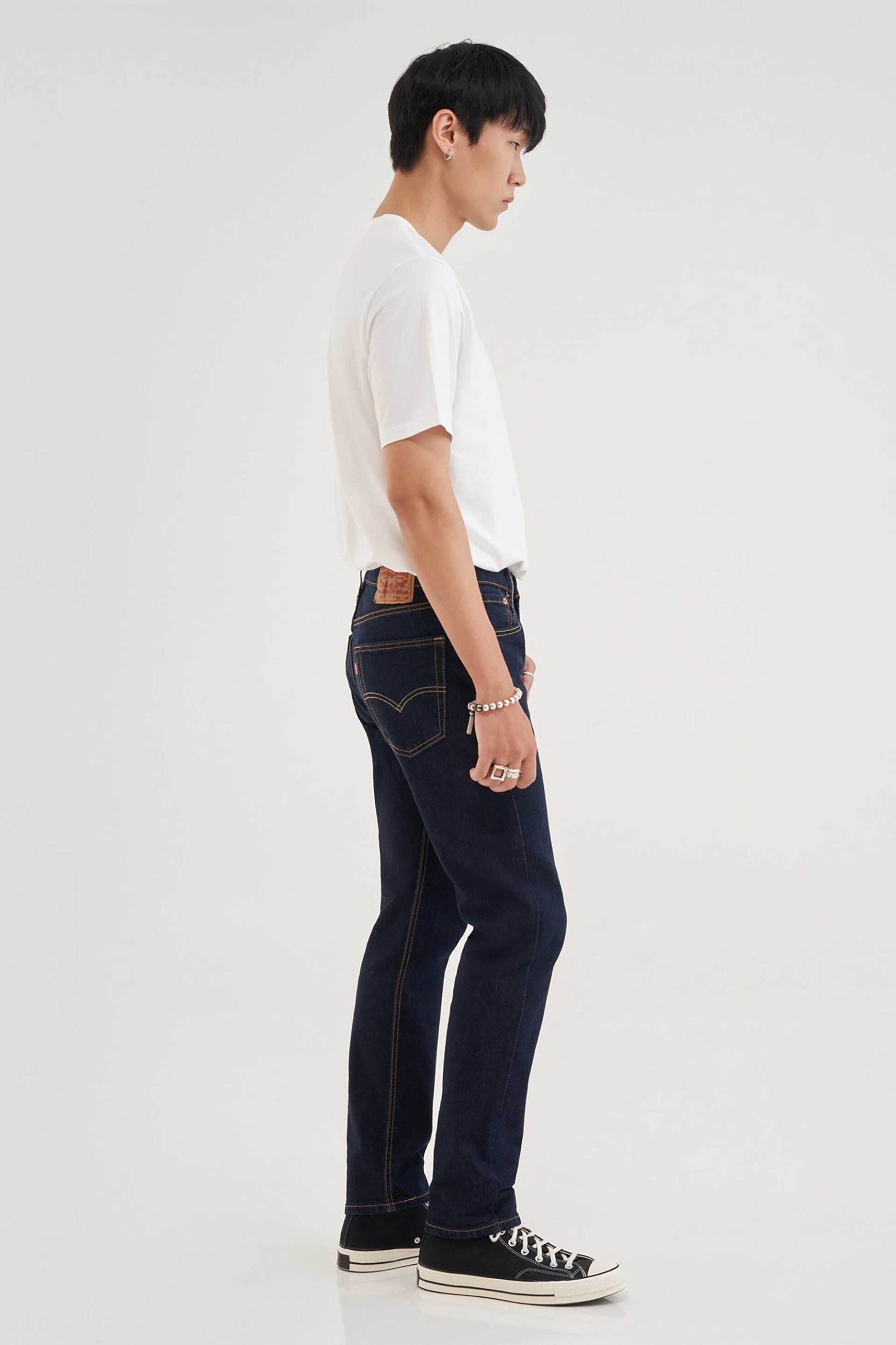 Levi&Apos S Ανδρικό Τζιν Παντελόνι Πεντάτσεπο με Logo Patch Regular Fit 502 - 295070083 Denim Blue Σκούρο