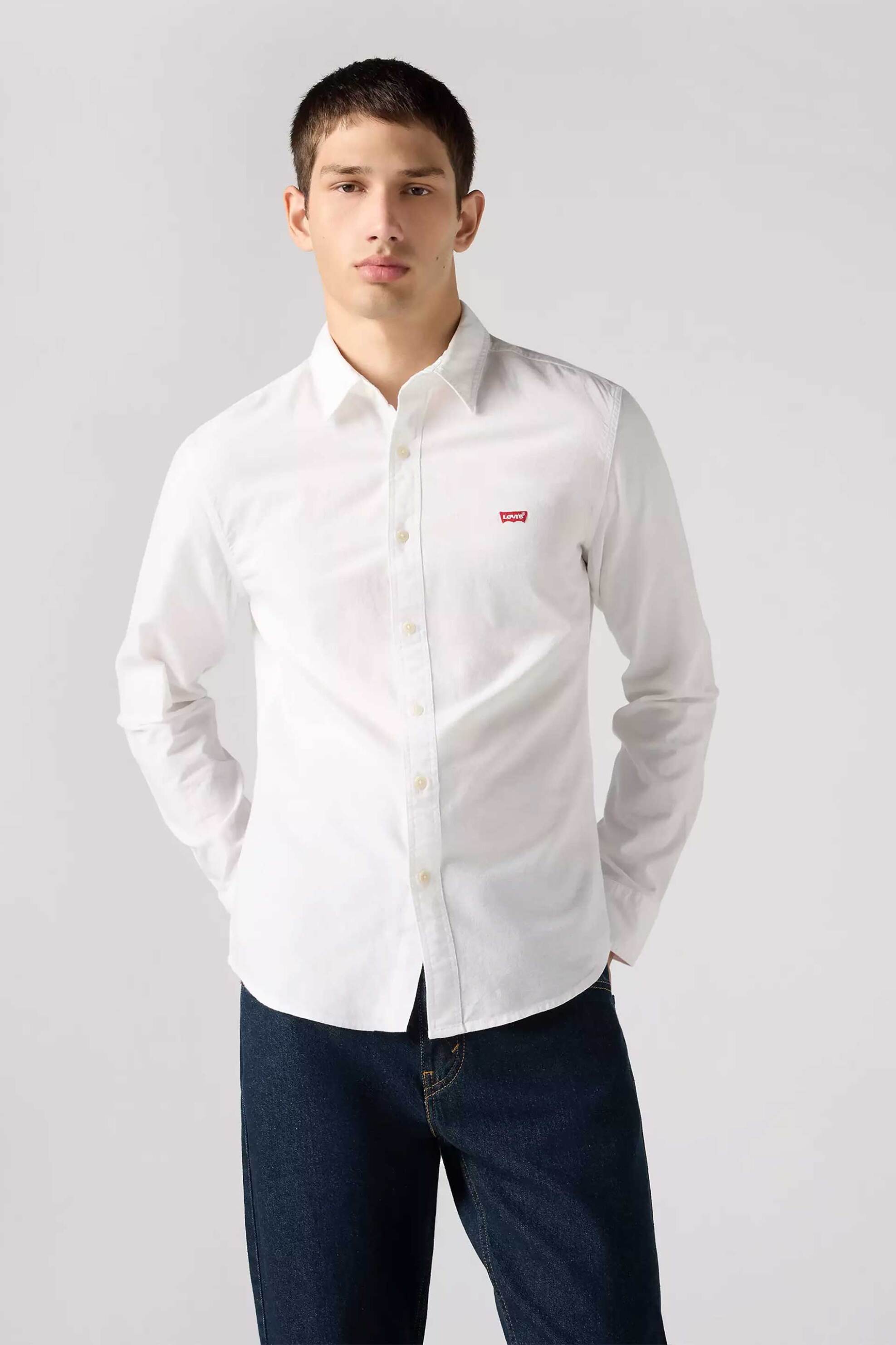 LEVI'S Levi's® ανδρικό πουκάμισο μονόχρωμο Slim Fit - 866250002 Λευκό
