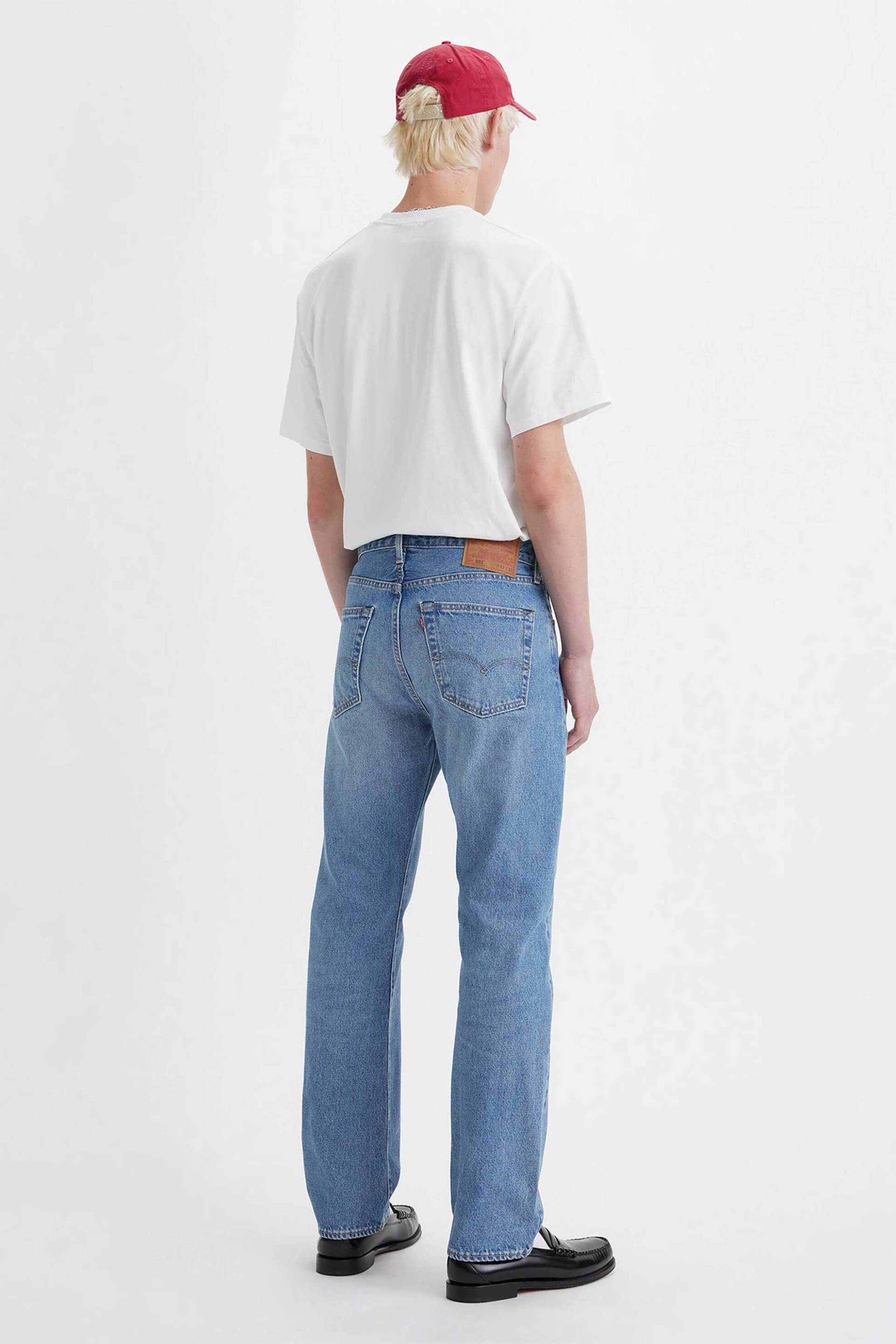 Levi&Apos S Ανδρικό Τζιν Παντελόνι Πεντάτσεπο Regular Straight Fit 501 Original - 005013504 Denim Blue