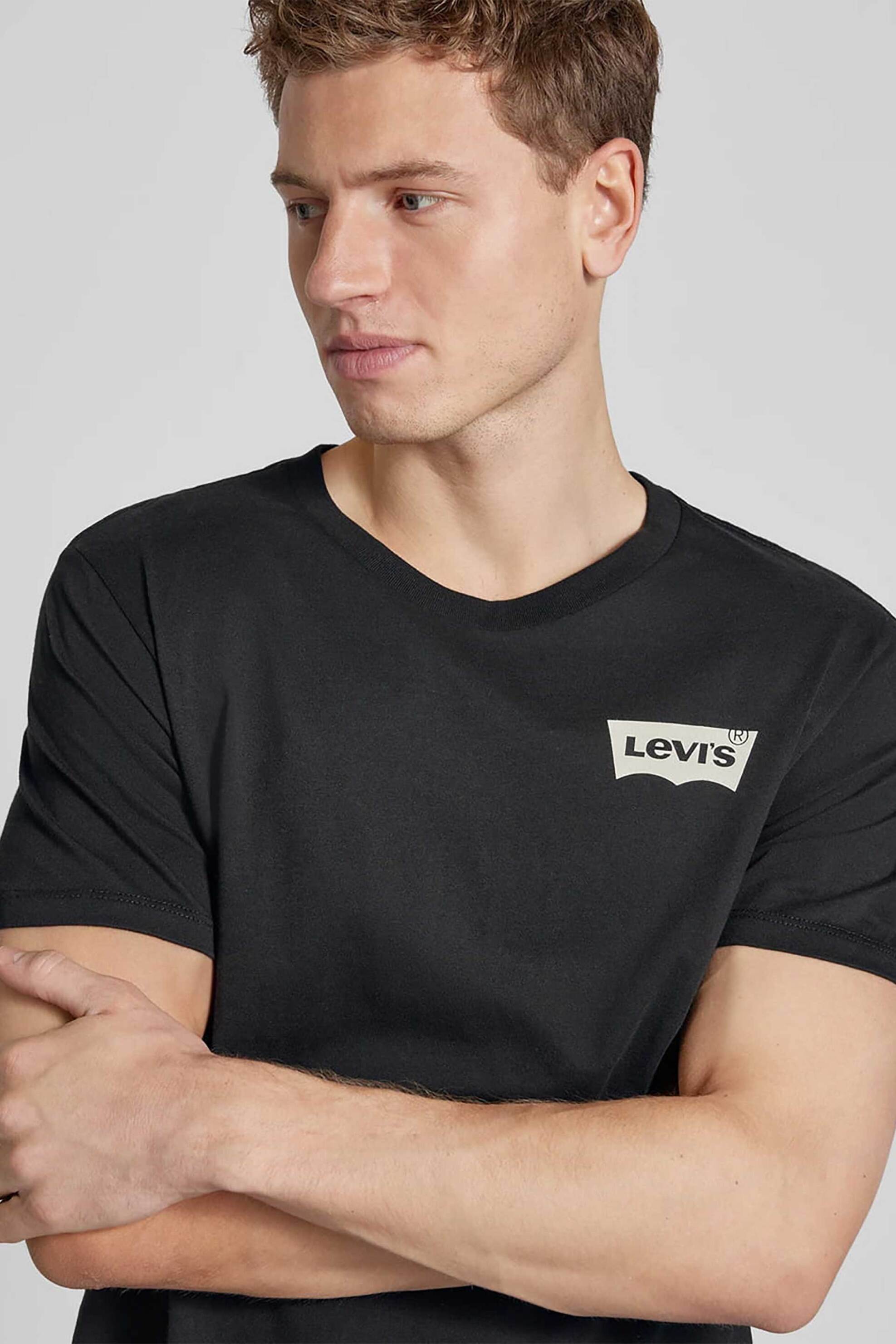 Levi's® ανδρικό T-shirt μονόχρωμο με λογότυπο Relaxed Fit - 224911692 Μαύρο φωτογραφία