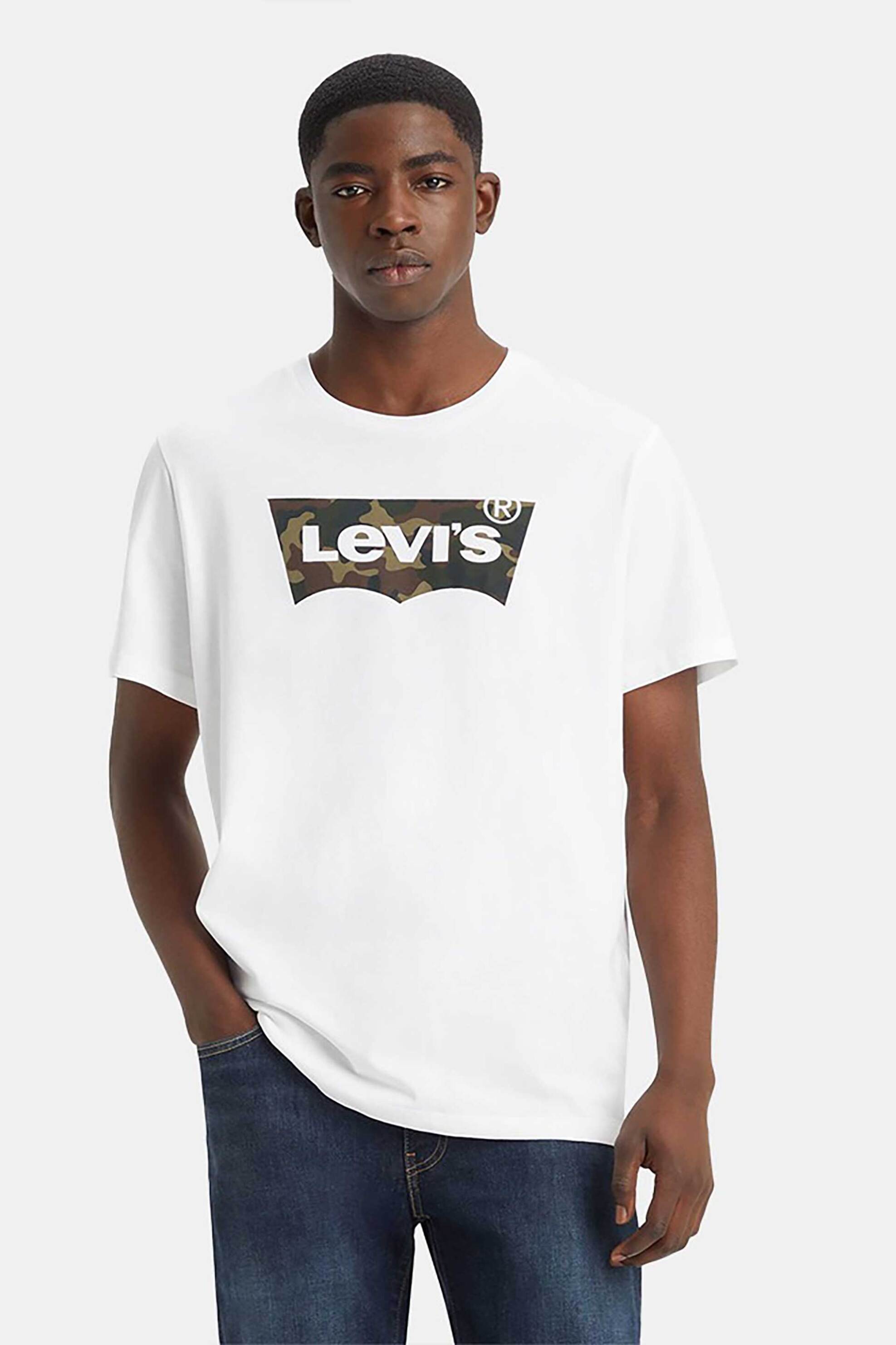LEVI'S Levi's® ανδρικό T-shirt μονόχρωμο με λογότυπο Relaxed Fit - 224890163 Λευκό