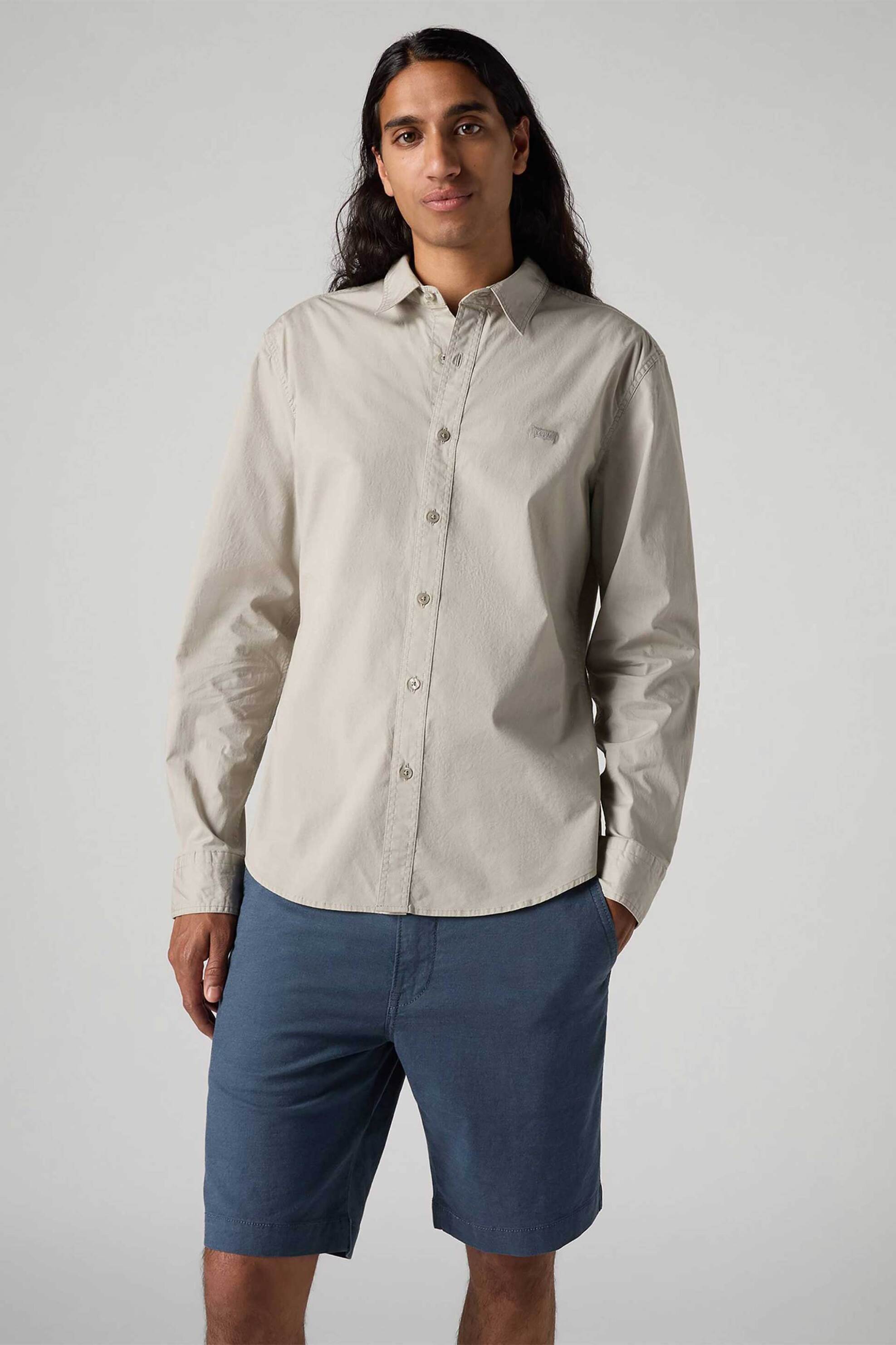 Levi's® ανδρικό πουκάμισο μονόχρωμο Slim Fit - 866250067 Γκρι