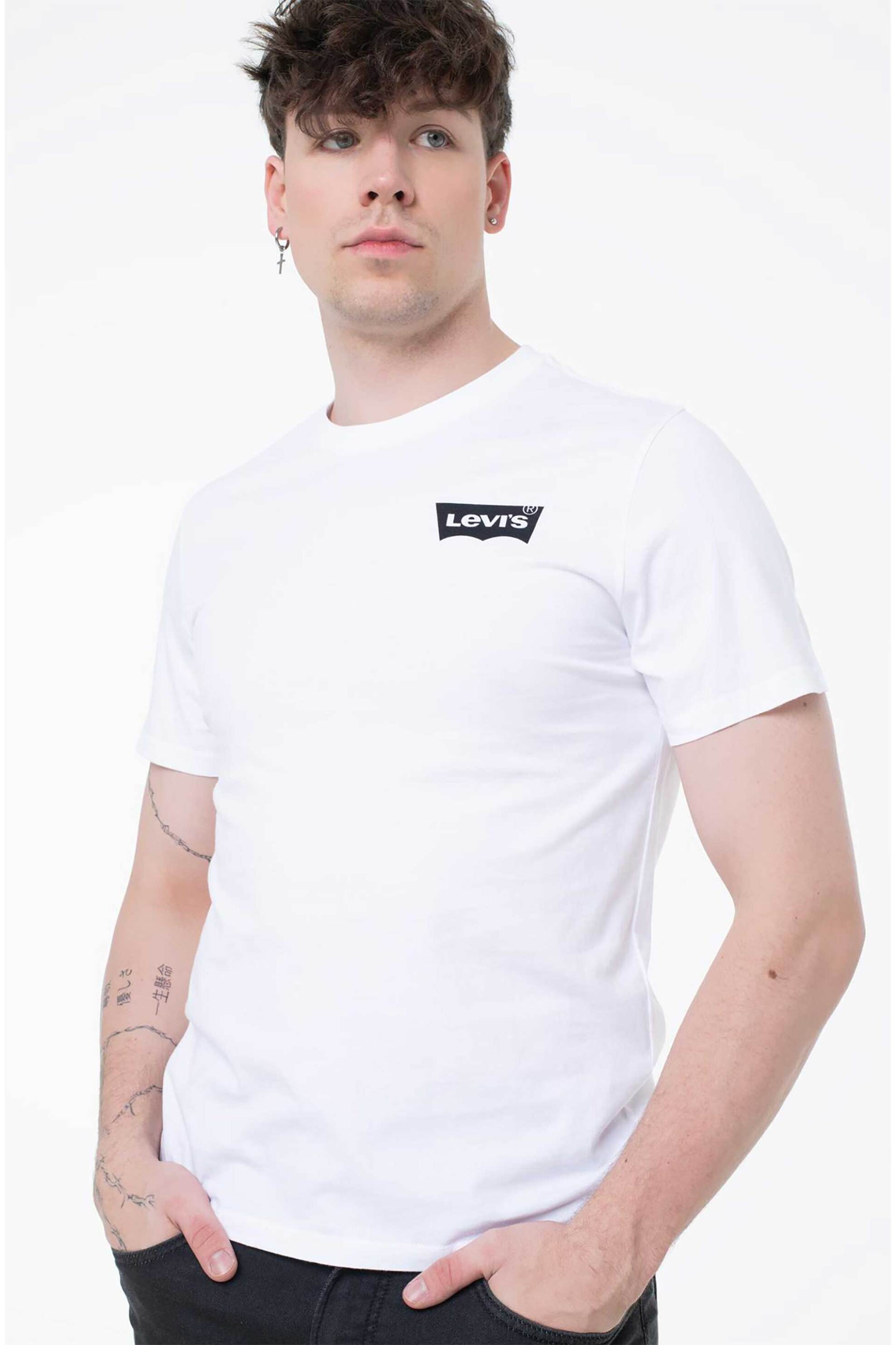 Levi's® ανδρικό T-shirt μονόχρωμο με λογότυπο Regular Fit - 224911693