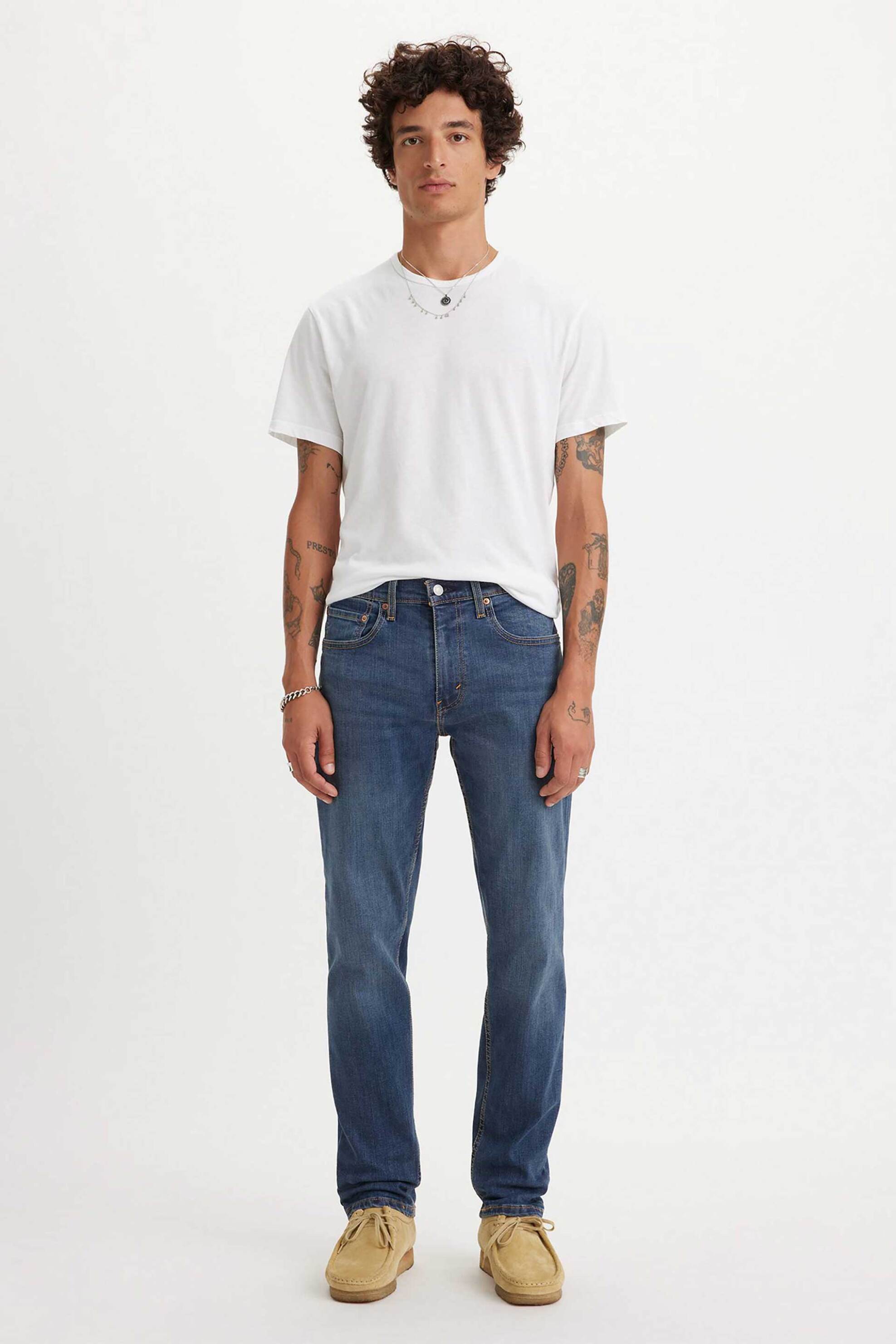 LEVI'S Levi's® ανδρικό τζιν παντελόνι πεντάτσεπο Tapered Fit "502" - 295070053 Denim Blue