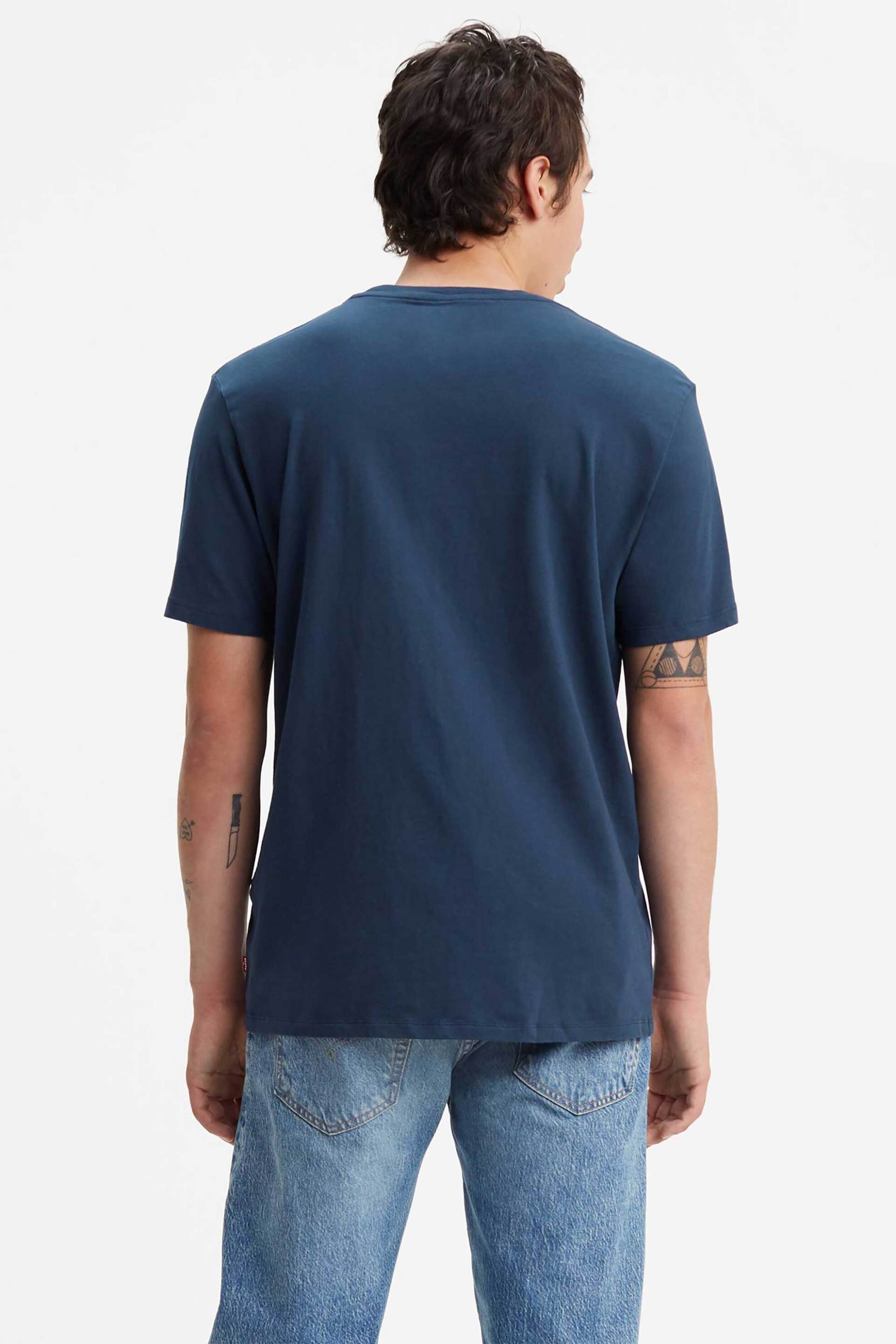 Levi's® ανδρικό T-shirt μονόχρωμο με graphic print Standard Fit - 396360003 Μπλε Σκούρο φωτογραφία