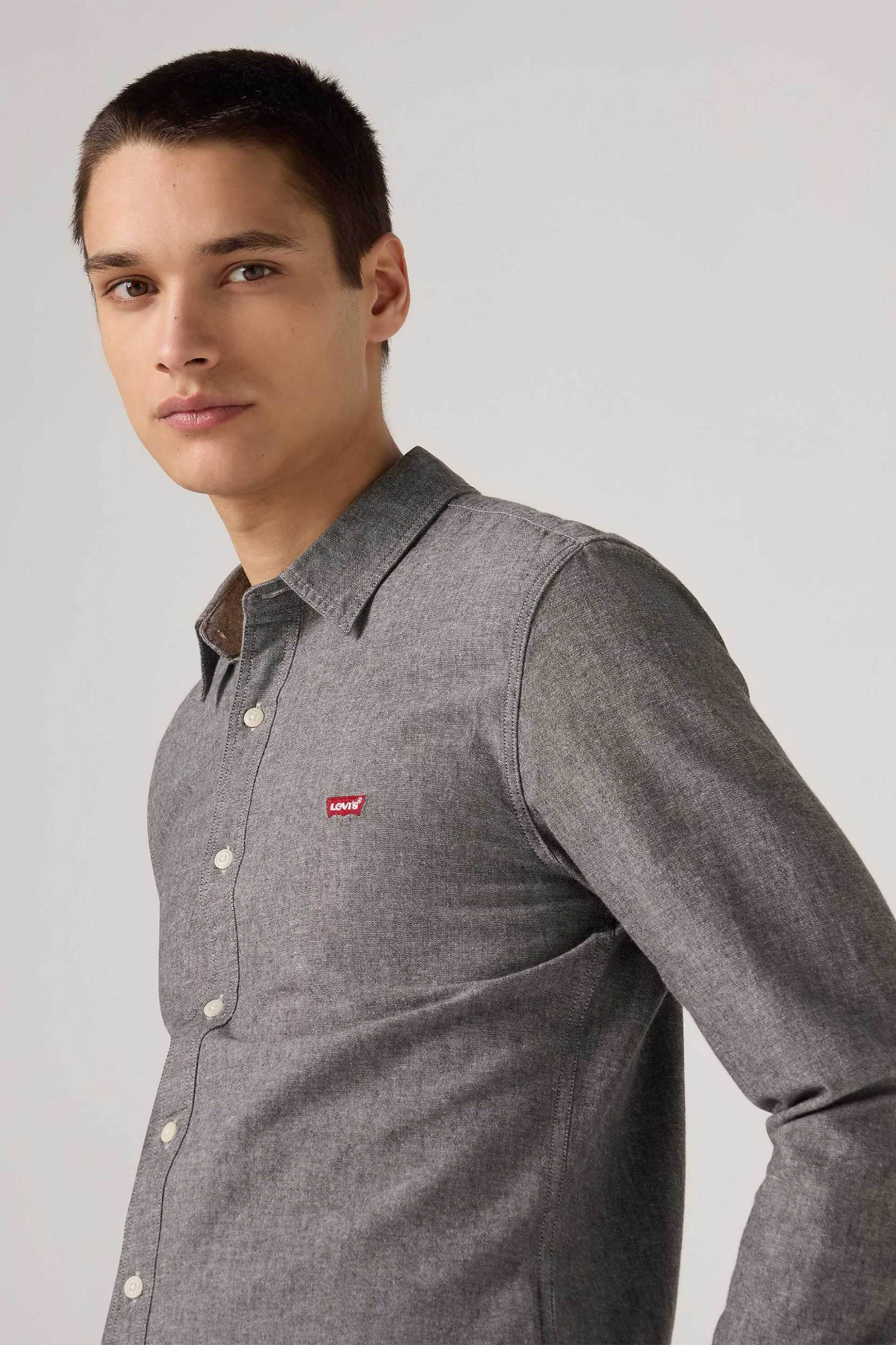 Levi's® ανδρικό πουκάμισο με μικροσχέδιο και λογότυπο Slim Fit - 866250018 Γκρι φωτογραφία