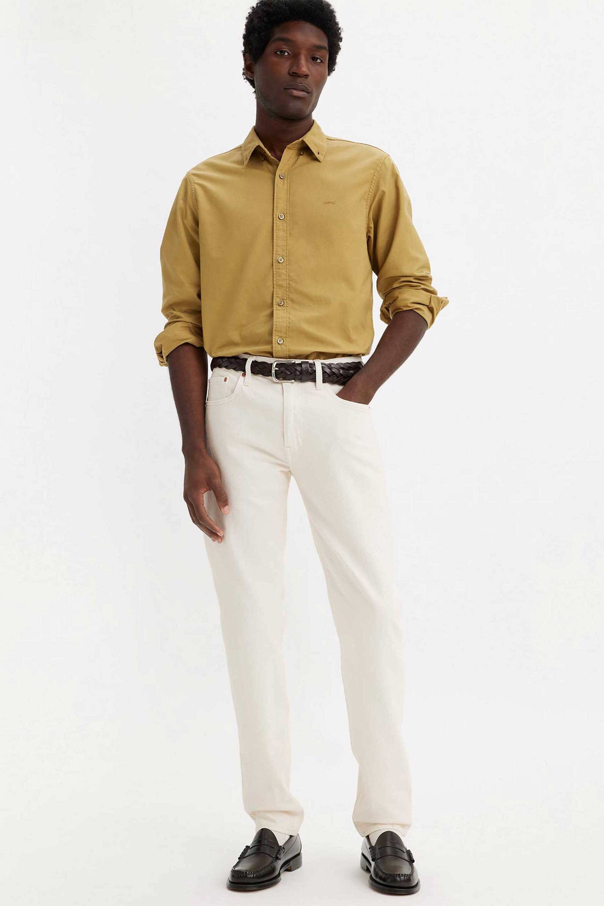 LEVI'S Levi's® ανδρικό τζιν παντελόνι πεντάτσεπο Tapered Fit "502" - 295071421 Λευκό