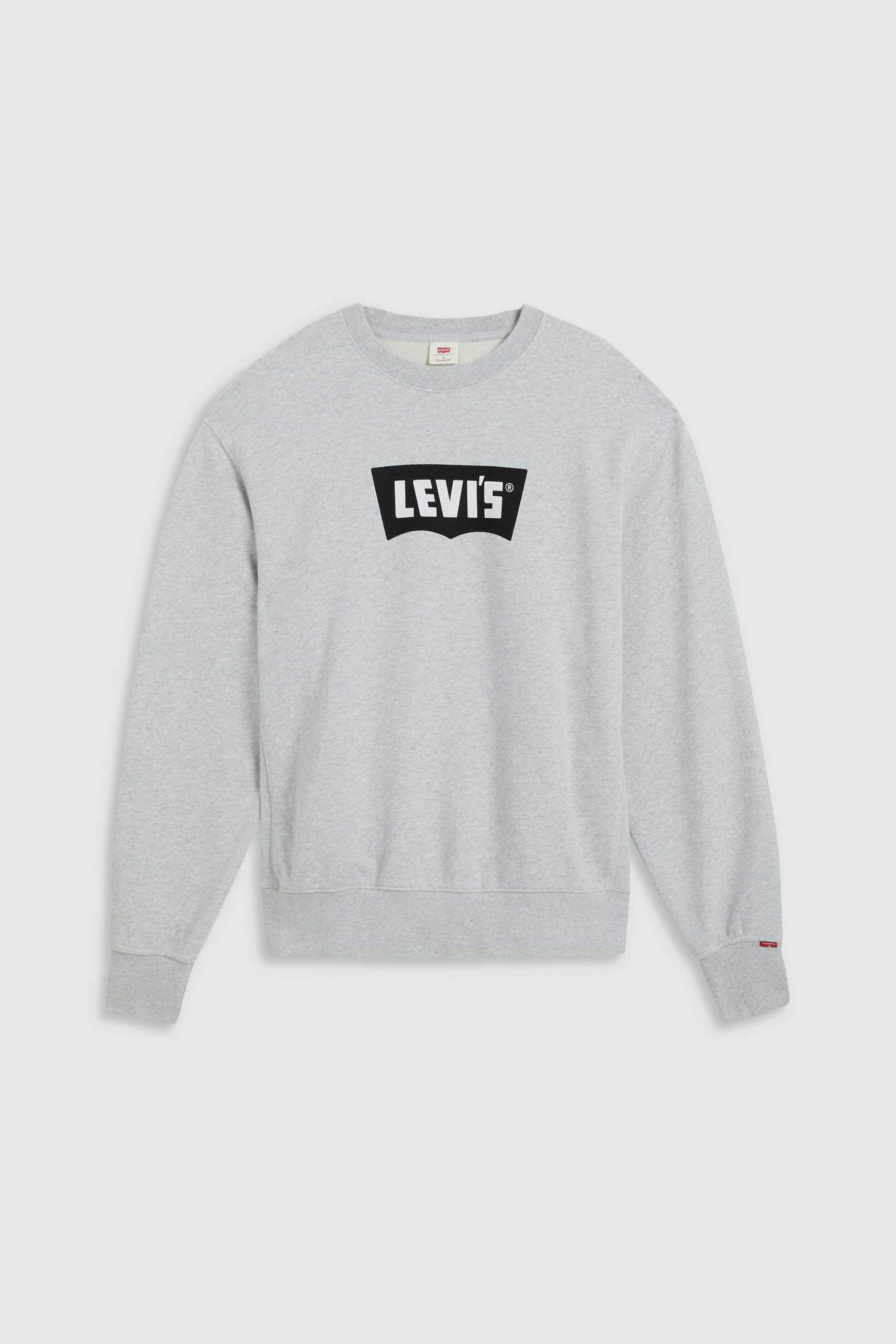 Levi&Apos S Ανδρική Μπλούζα Φούτερ με Λογότυπο Relaxed Fit - 000Ms0013 Γκρι
