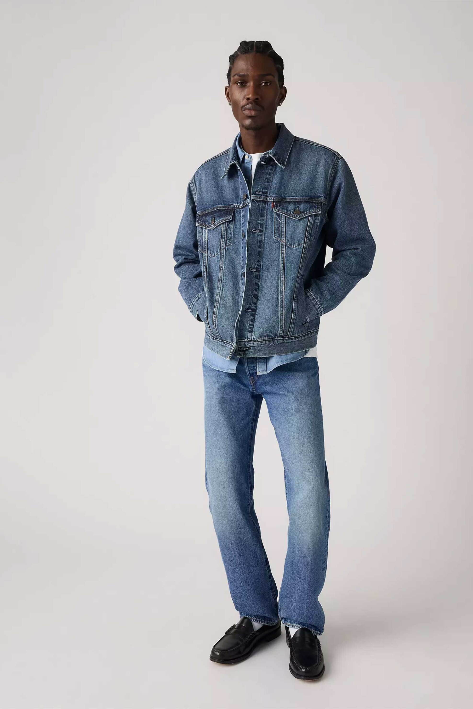 Levi's® ανδρικό τζιν παντελόνι πεντάτσεπο Regular Fit "501™" - 005013739 Σκούρο Μπλε