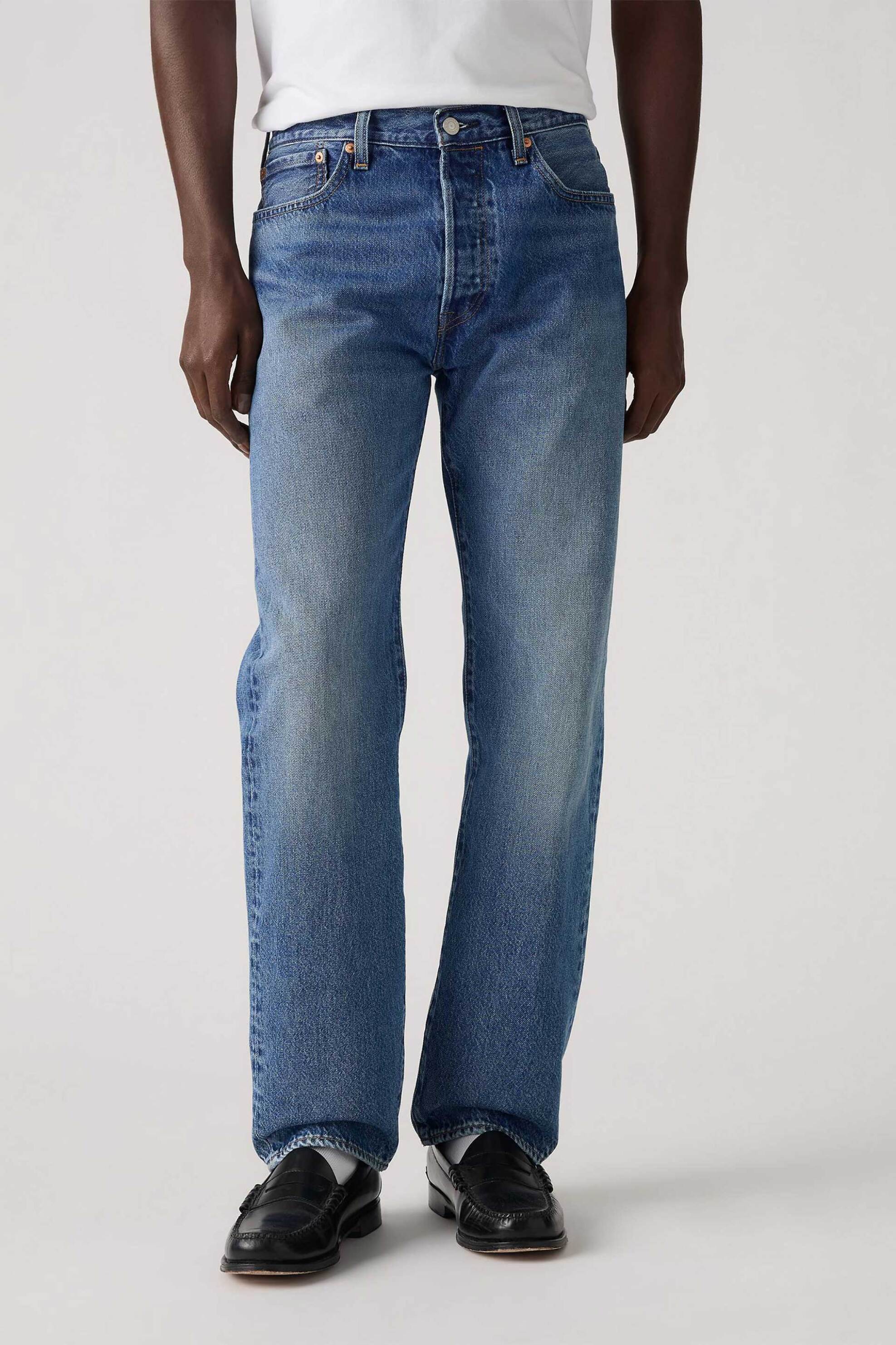 Levi's® ανδρικό τζιν παντελόνι πεντάτσεπο Regular Fit "501™" - 005013739 Σκούρο Μπλε φωτογραφία