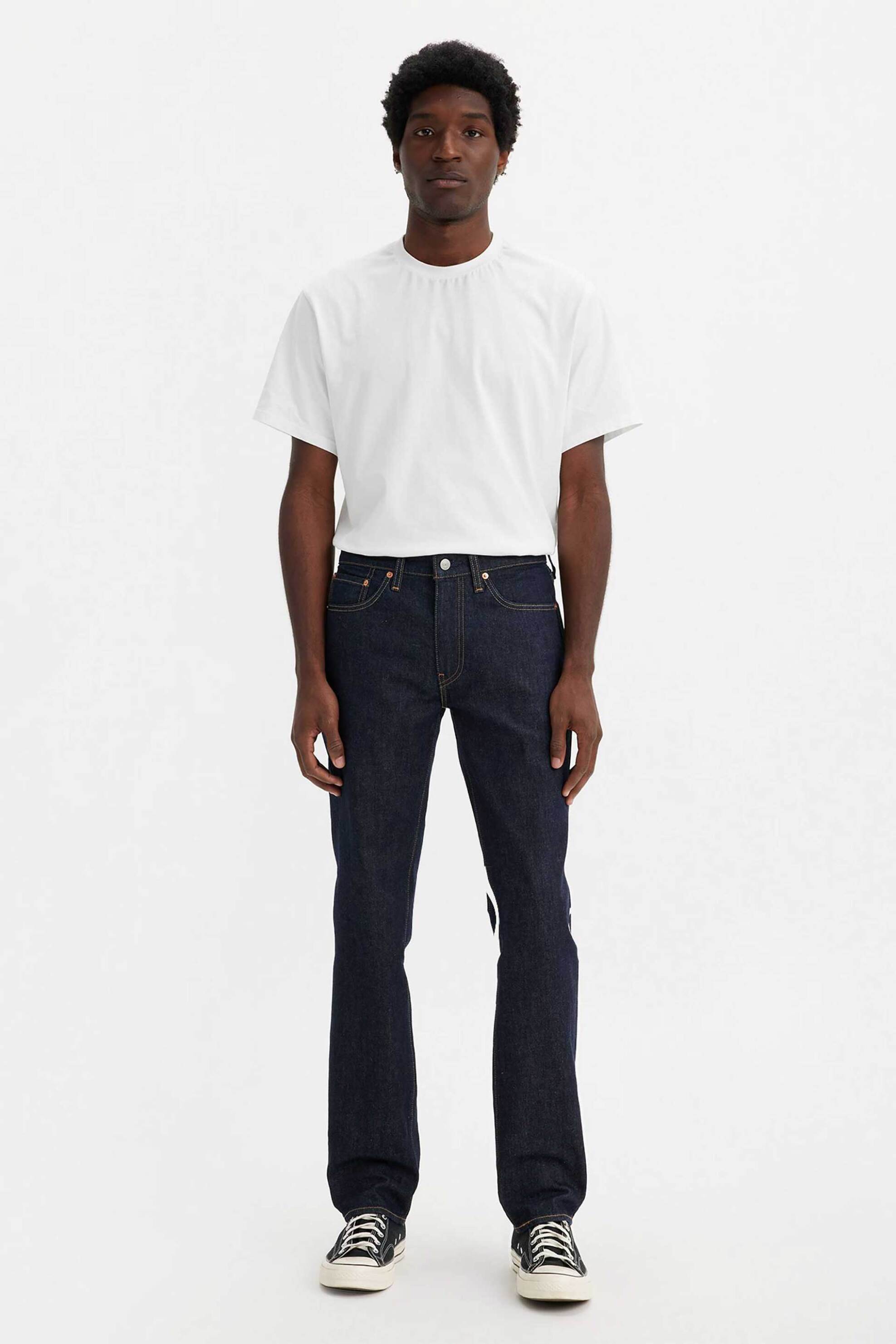 Lee® ανδρικό τζιν παντελόνι πεντάτσεπο Straight Fit "514™" - 005141813 Denim Blue Σκούρο