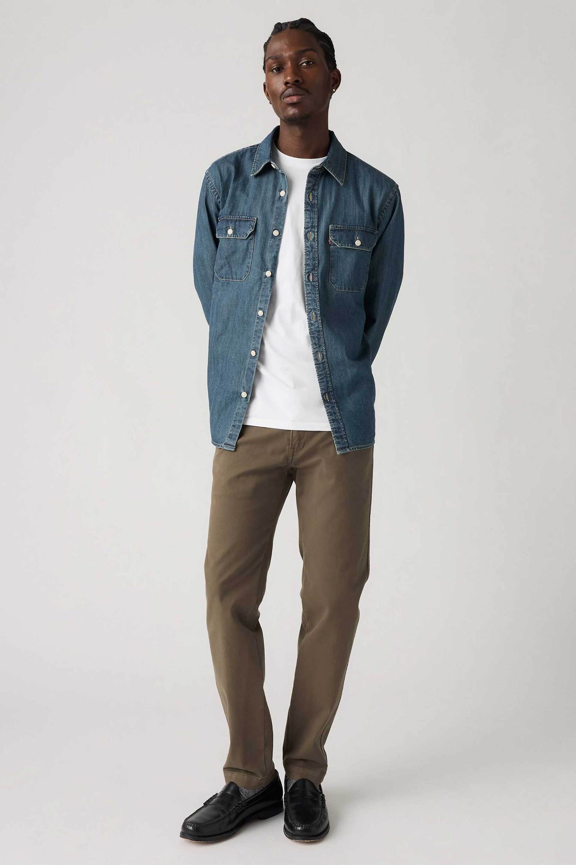 Levi's® ανδρικό παντελόνι chino μονόχρωμο Regular Fit - 171960172 Καφέ Ανοιχτό