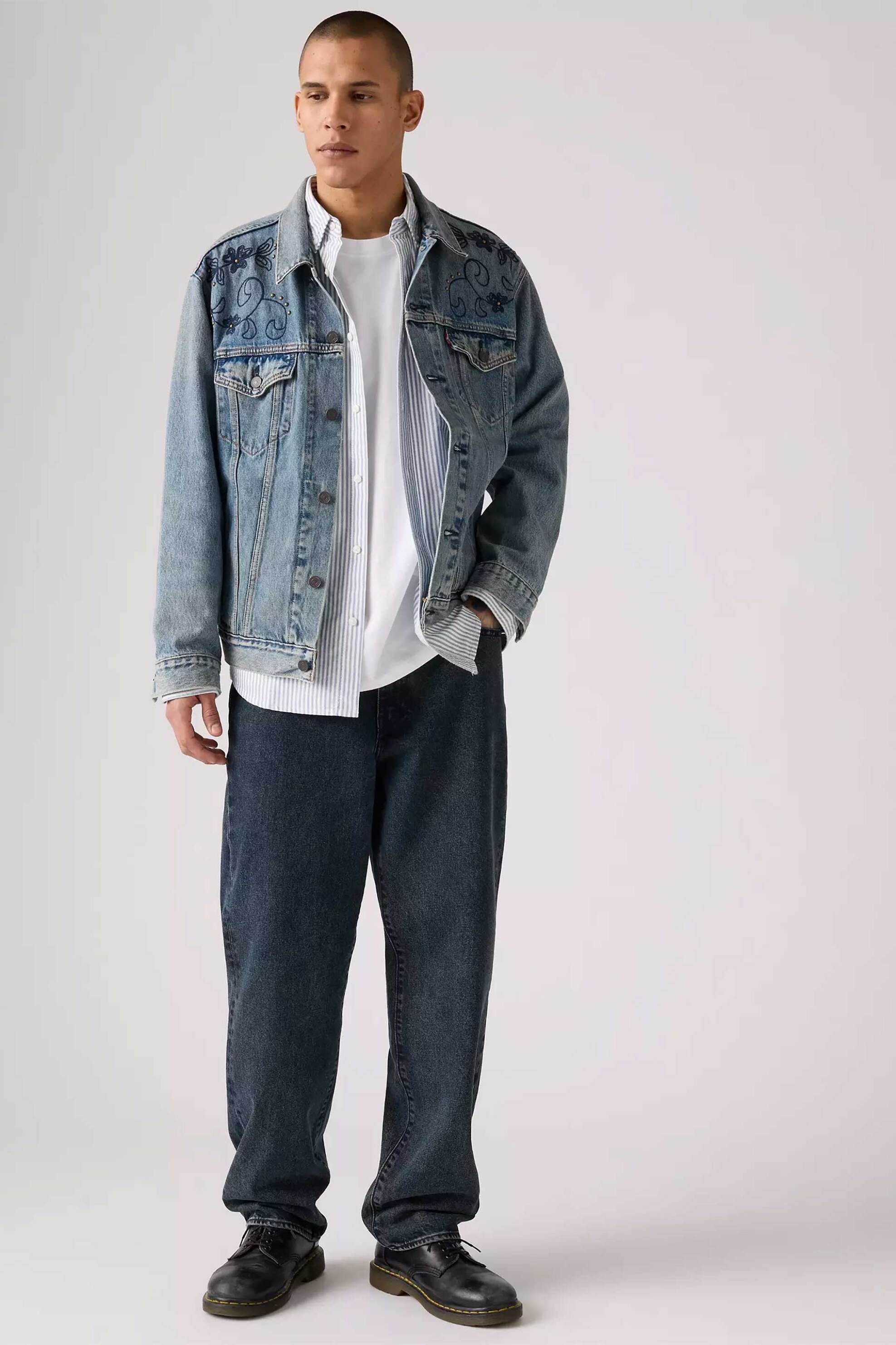 Levi's® ανδρικό τζιν παντελόνι πεντάτσεπο Loose Staright Fit "568™" - 290370092 Denim Blue Σκούρο