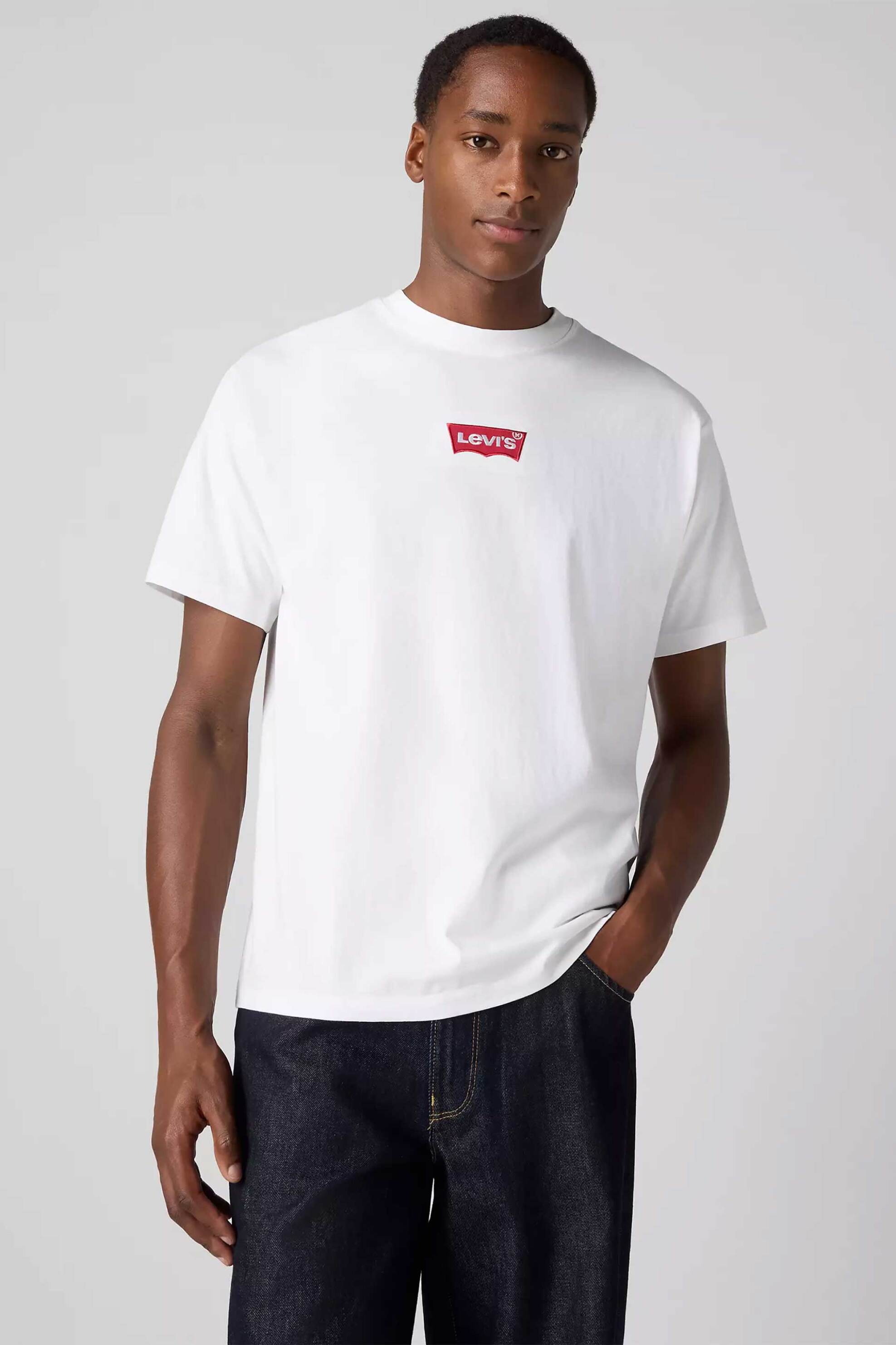 Levi's® ανδρικό T-shirt με λογότυπο και print στο πίσω μέρος Relaxed Fit "Graphic" - 873730214 Λευκό