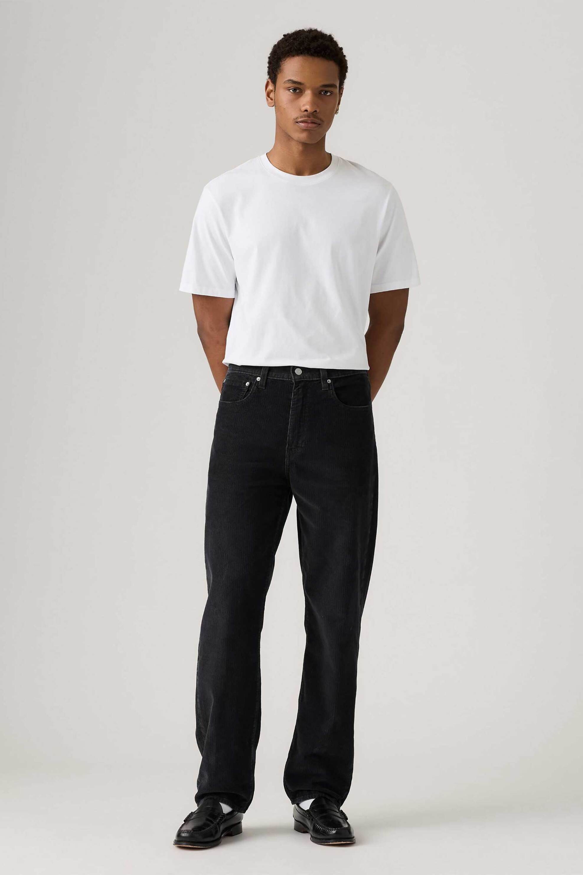 Levi's® ανδρικό τζιν παντελόνι κοτλέ πεντάτσεπο Loose Straight Fit "568™" - 290370113 Μαύρο