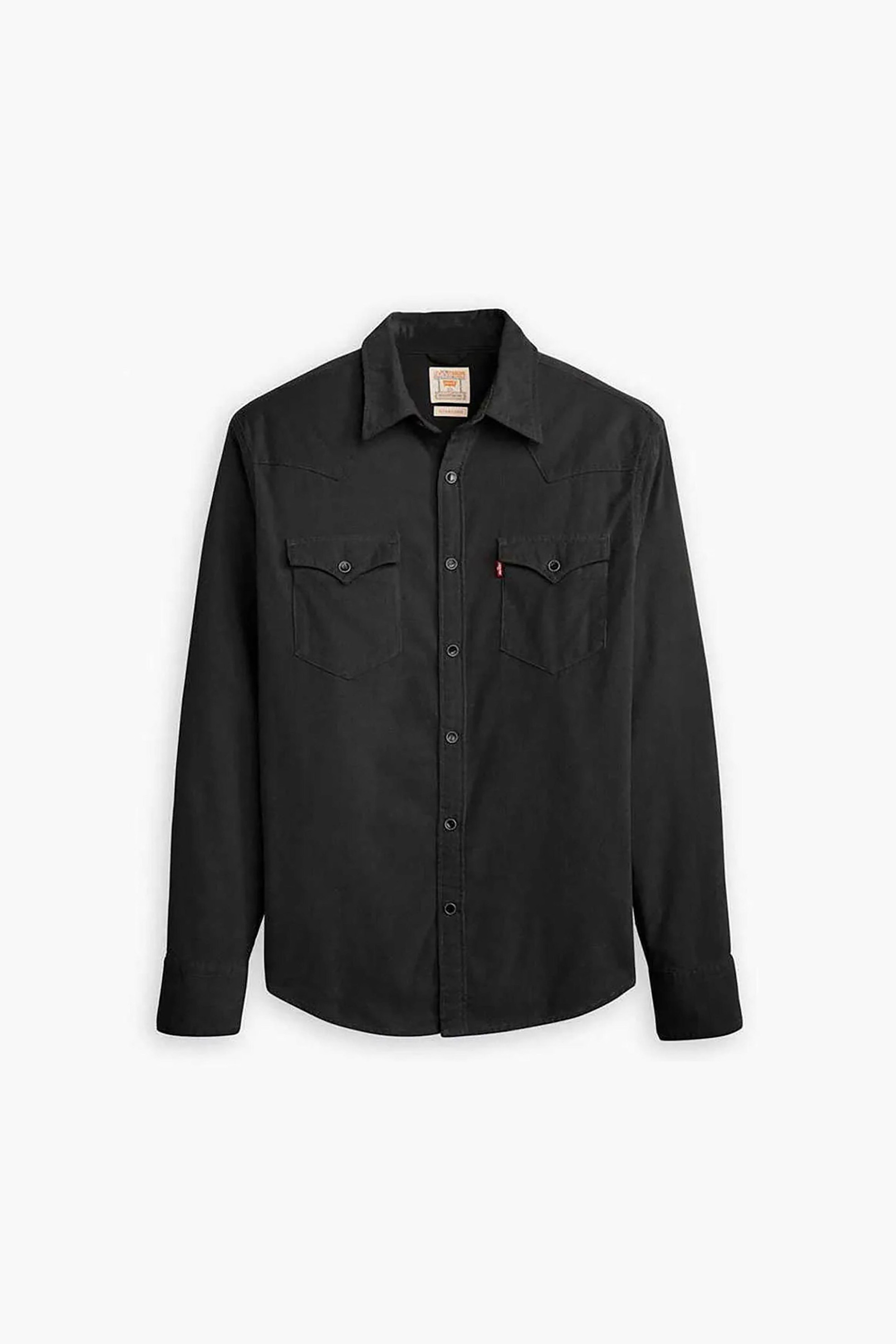 Levi's® ανδρικό κοτλέ πουκάμισο με τσέπες Standard Fit "Barstow Western" - 857440115 Μαύρο