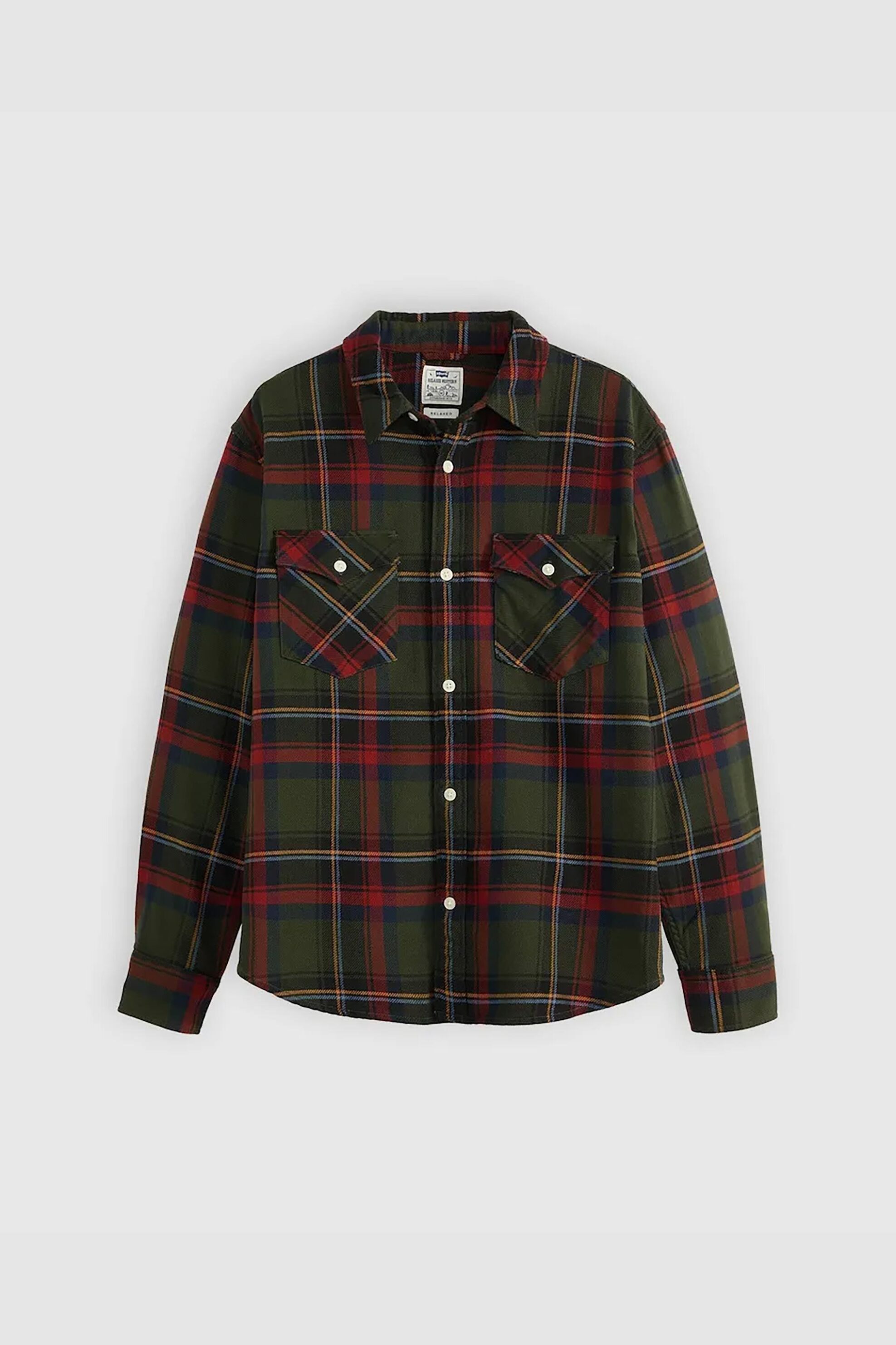 Levi's® ανδρικό πουκάμισο με καρό σχέδιο και τσέπες Relaxed Fit "Western" - A19190066 Κυπαρισσί