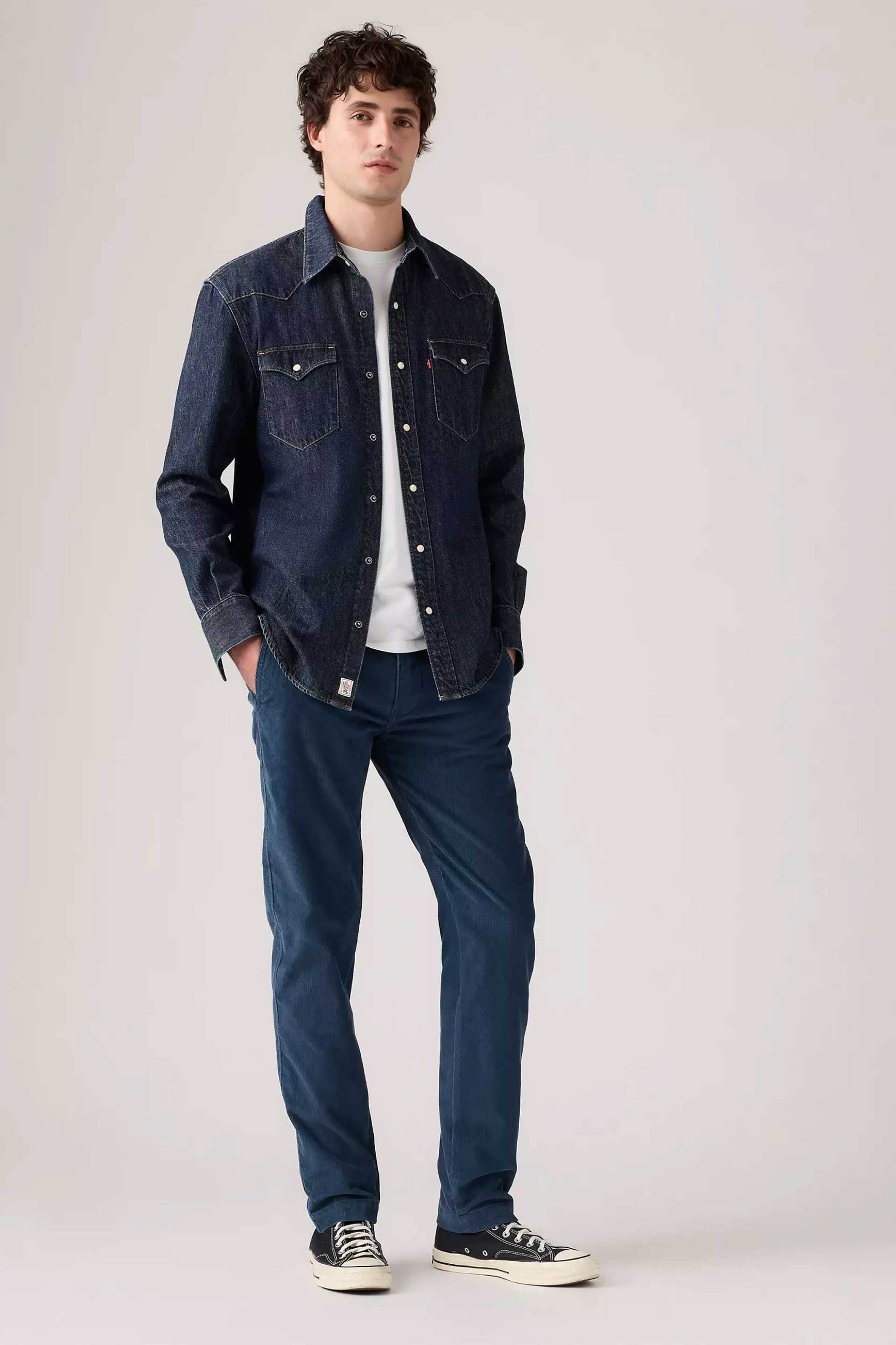 Levi's® ανδρικό chino παντελόνι κοτλέ Standard Tapered Fit "Xx" - 171960186 Μπλε Σκούρο