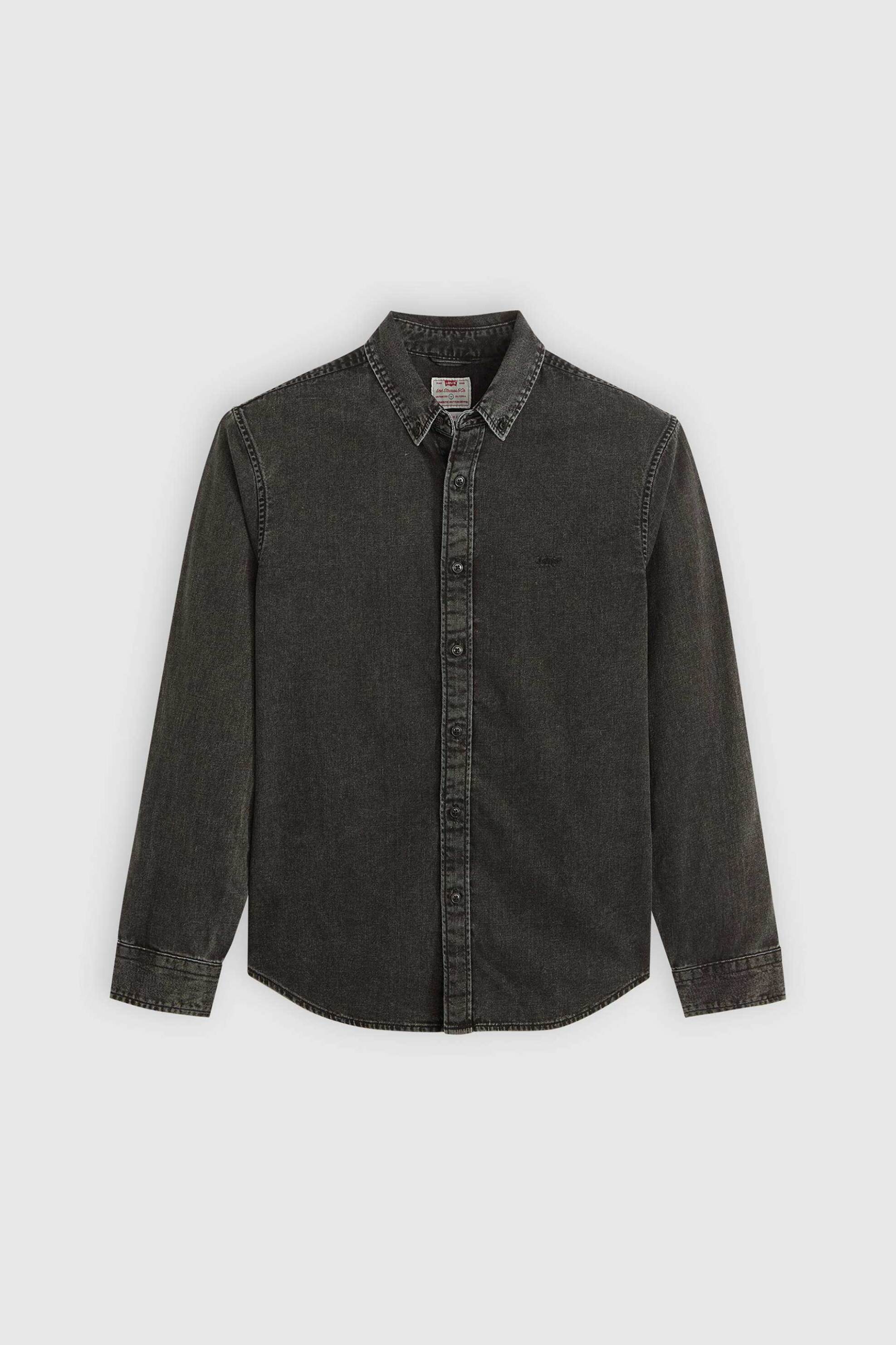 Levi&Apos S Ανδρικό Denim Πουκάμισο Button Down με Λογότυπο Relaxed Fit Authentic - A72100038 Μαύρο