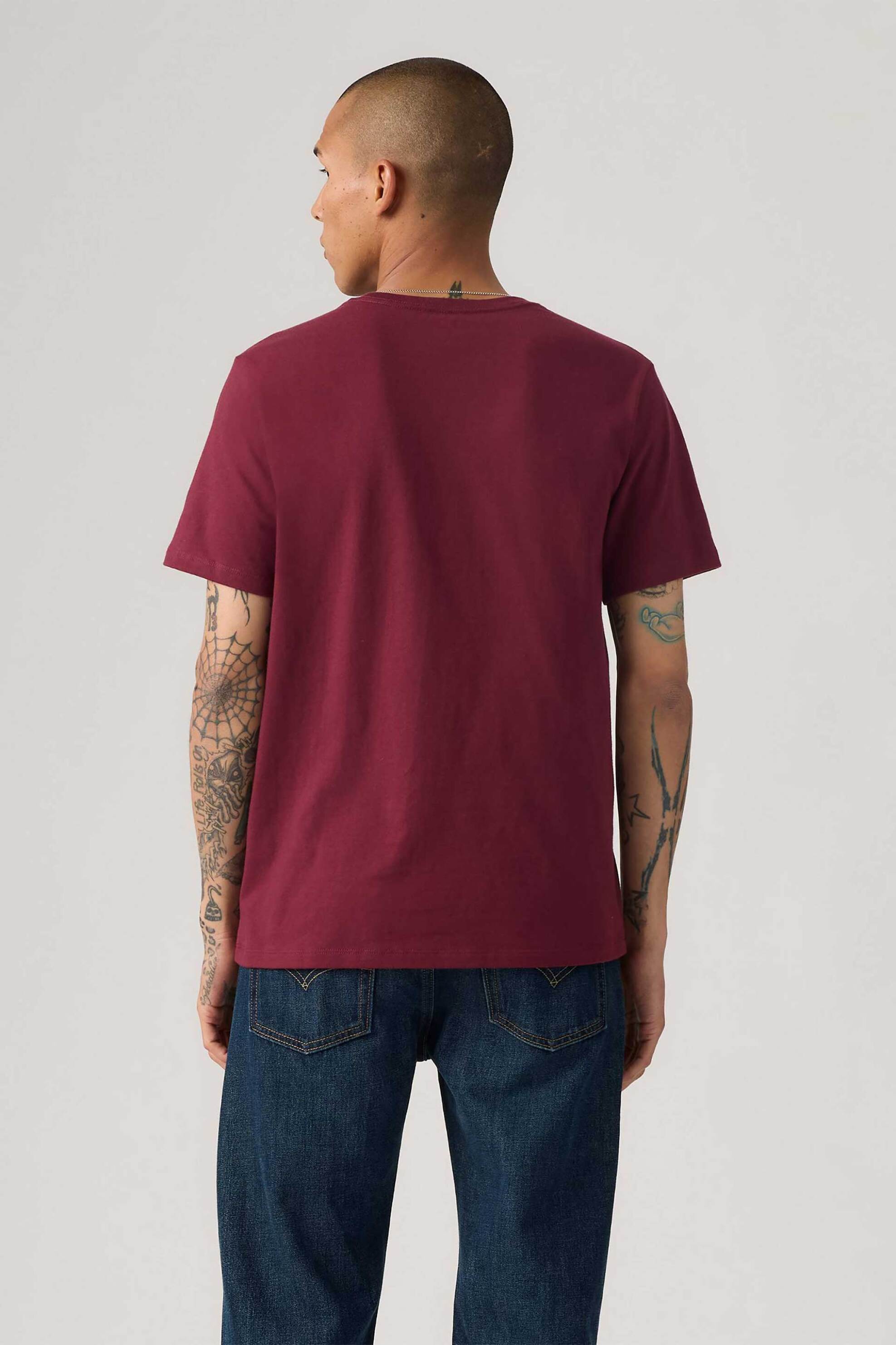 Levi&Apos S Ανδρικό T-Shirt με Λογότυπο Standard Fit Original Housemark - 566050300 Μπορντό
