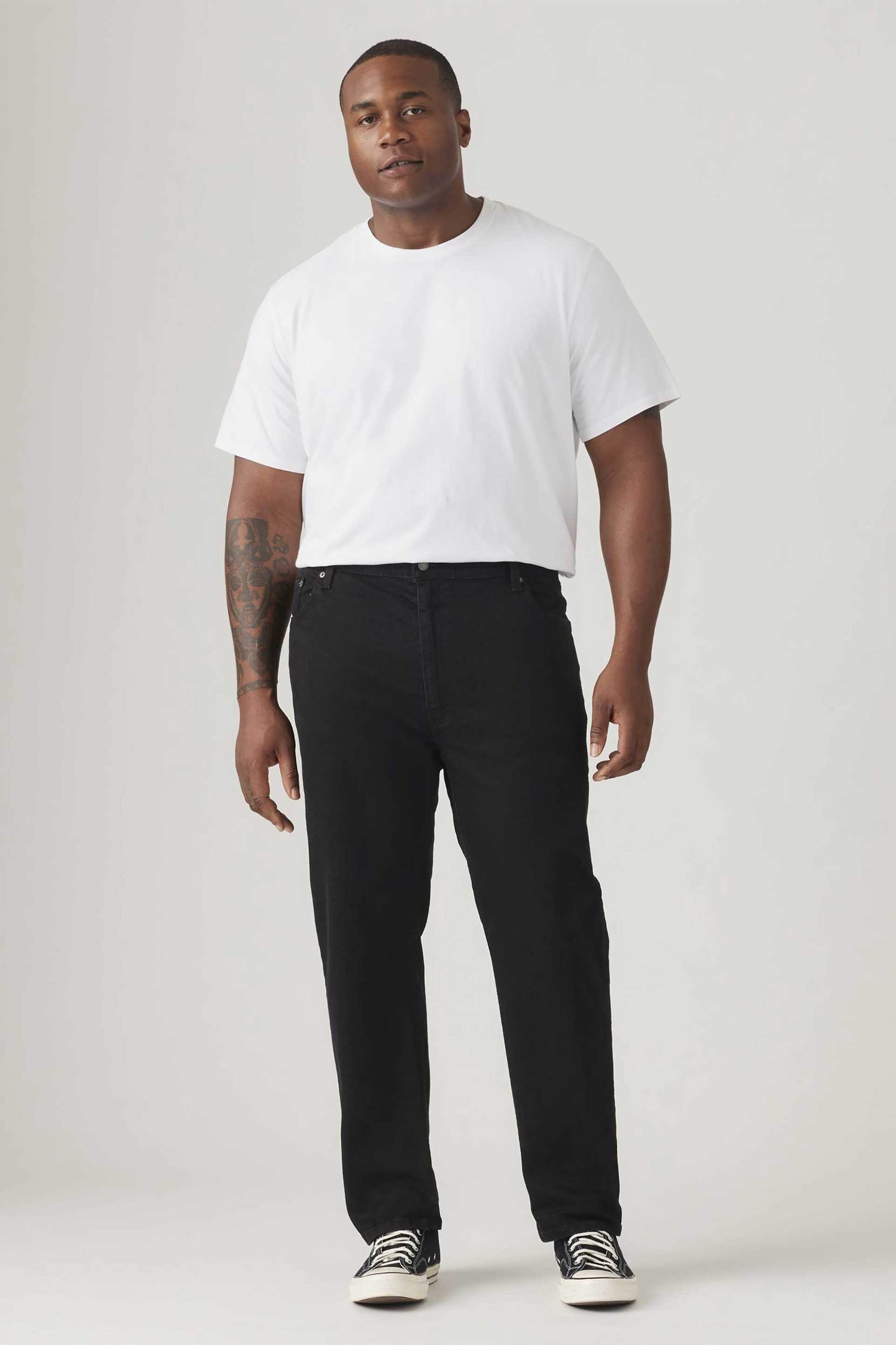 Levi's® ανδρικό τζιν παντελόνι πεντάτσεπο Regular Tapered Fit "502™" (Big & Tall) - 596840000 Μαύρο