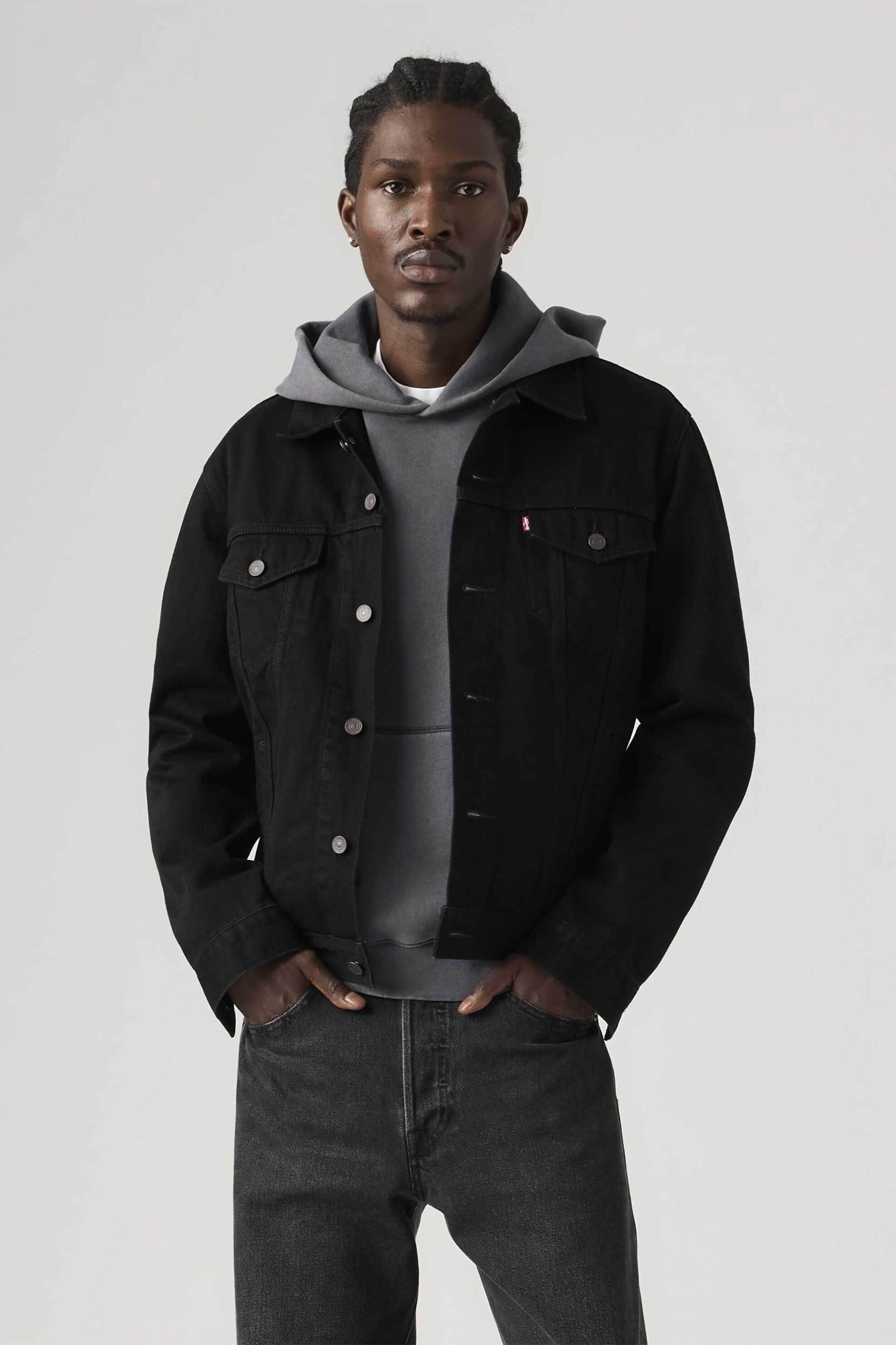 Levi's® ανδρικό denim jacket Standard Fit "Trucker" - 723340797 Μαύρο