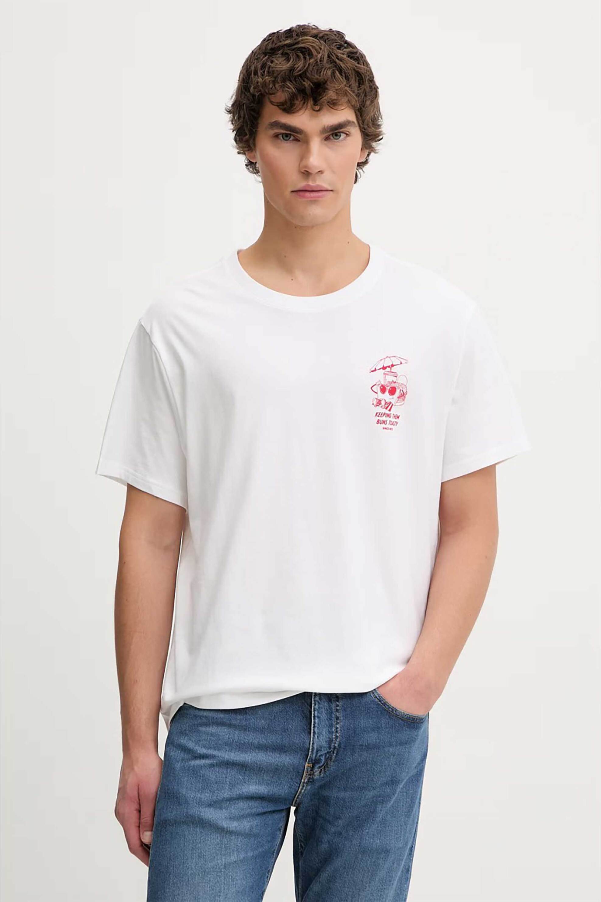 Levi's® ανδρικό T-shirt με print Relaxed Fit "Graphic" - 161432462 Λευκό