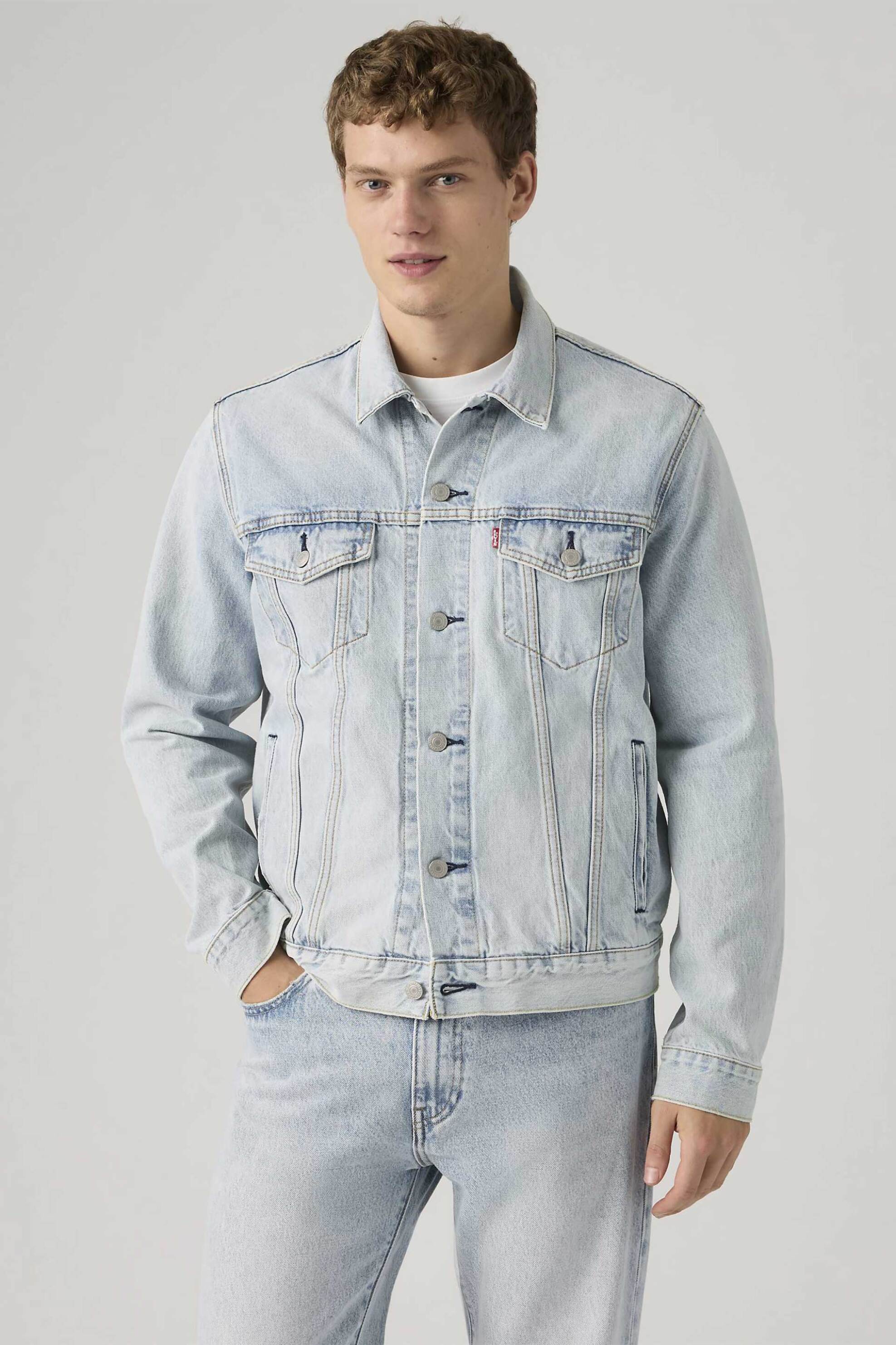 Levi's® ανδρικό denim jacket Standard Fit "Trucker" - 723340775 Denim Blue Ανοιχτό