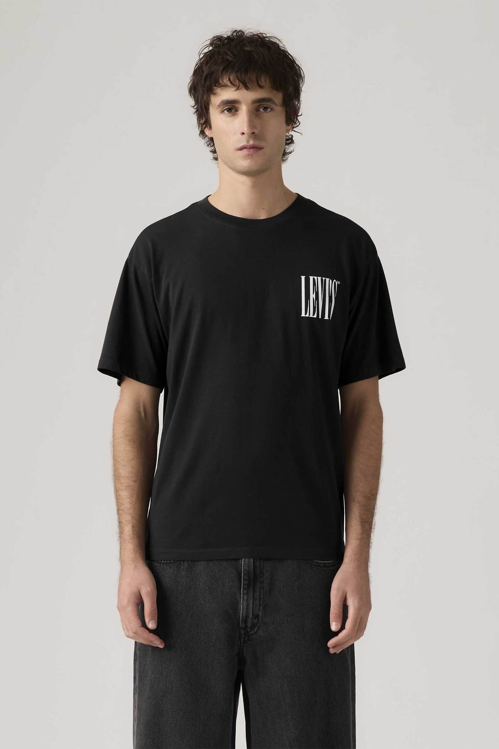 Levi's® ανδρικό T-shirt με λογότυπο Relaxed Fit "Graphic Vintage" - 873730397 Μαύρο