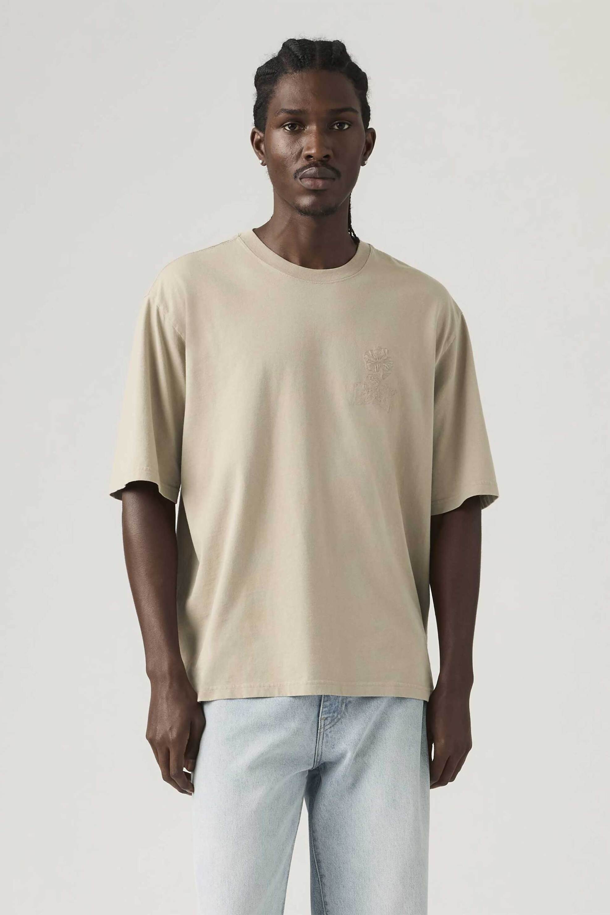 Levi's® ανδρικό T-shirt με graphic design Loose Fit "Half-Sleeve" - A58050065 Μπεζ