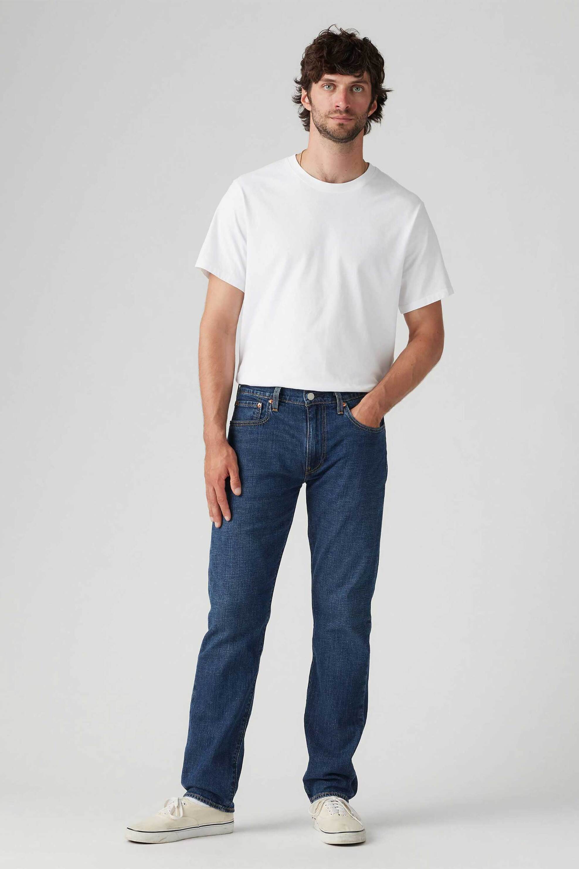 Levi's® ανδρικό τζιν παντελόνι πεντάτσεπο Regular Tapered Fit "502™" - 295071636 Denim Blue Σκούρο