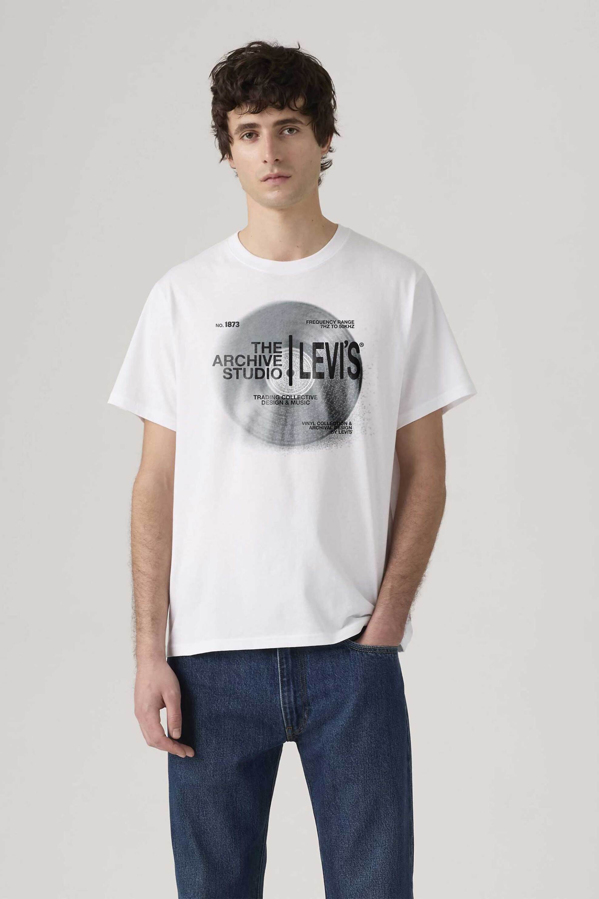 Levi's® ανδρικό T-shirt με print Relaxed Fit "Graphic" - 161432527 Λευκό