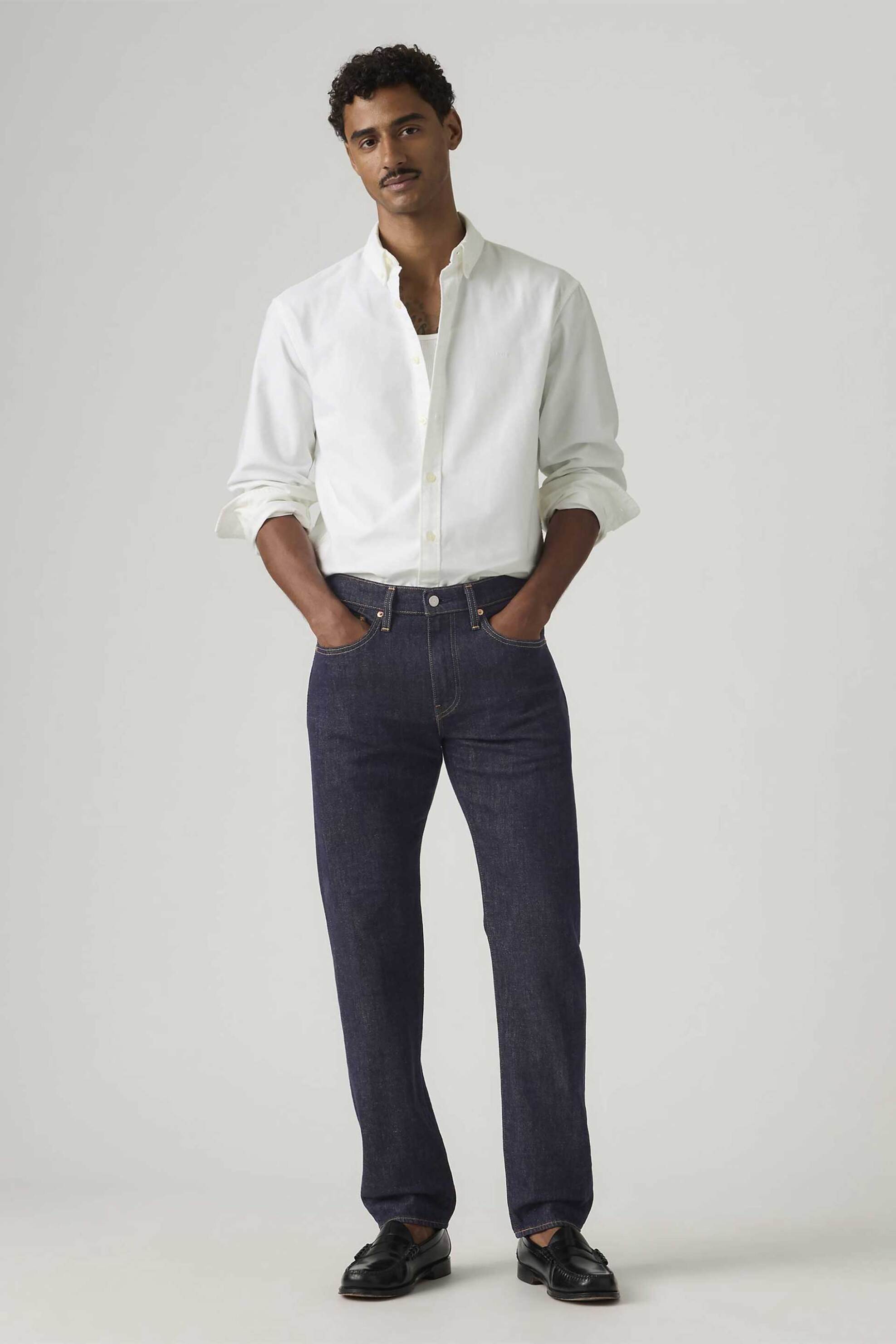 Levi's® ανδρικό τζιν παντελόνι πεντάτσεπο Regular Tapered Fit "502™" - 295071800 Denim Blue Σκούρο