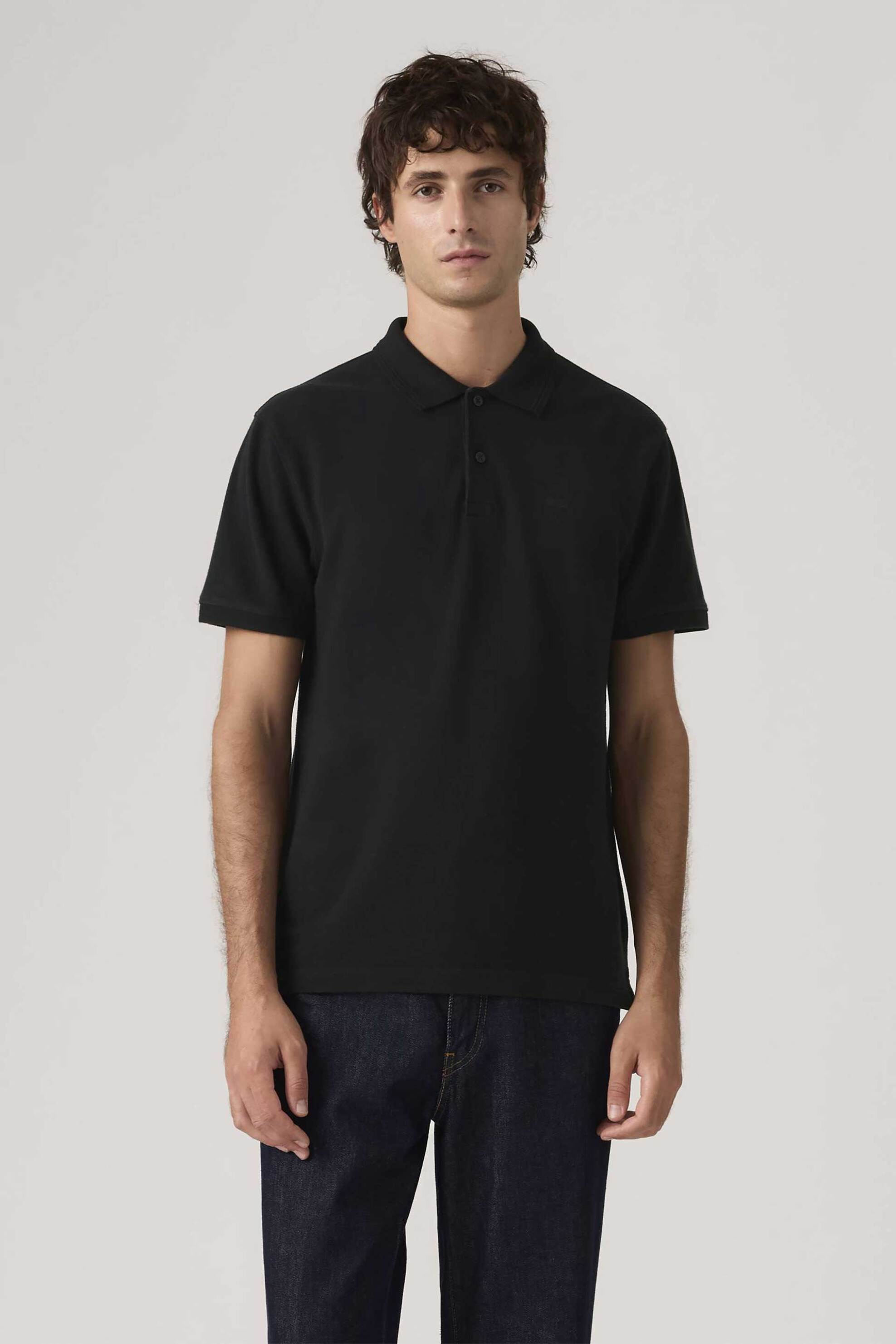 Levi's® ανδρική μπλούζα πόλο πικέ με λογότυπο Standard Fit "Original" - 005FM0002 Μαύρο