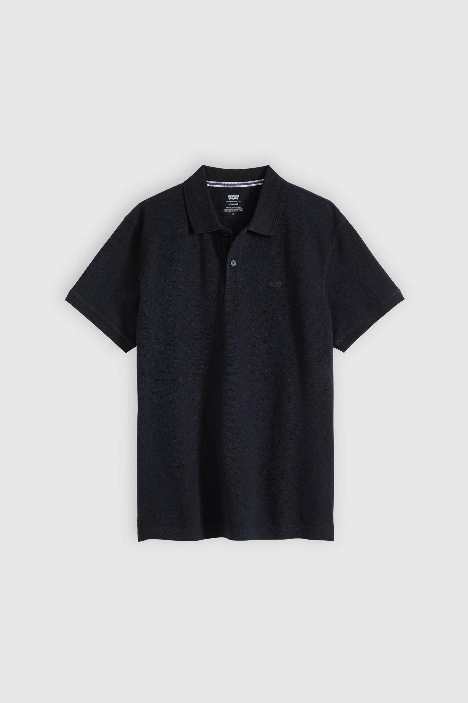 Levi&Apos S Ανδρική Μπλούζα Πόλο Πικέ με Λογότυπο Standard Fit Original - 005Fm0002 Μαύρο
