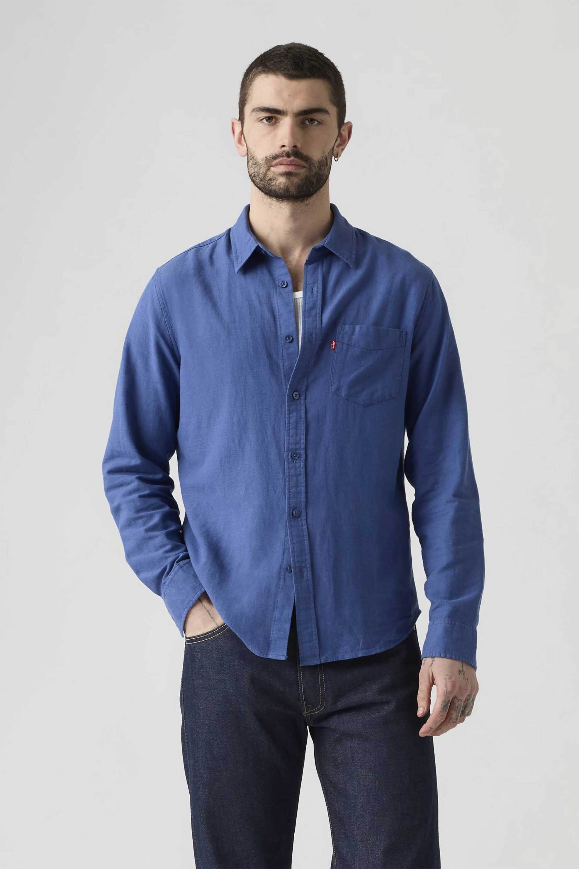 Levi's® ανδρικό πουκάμισο με τσέπη Standard Fit "Sunset Pocket" - 857460207 Μπλε
