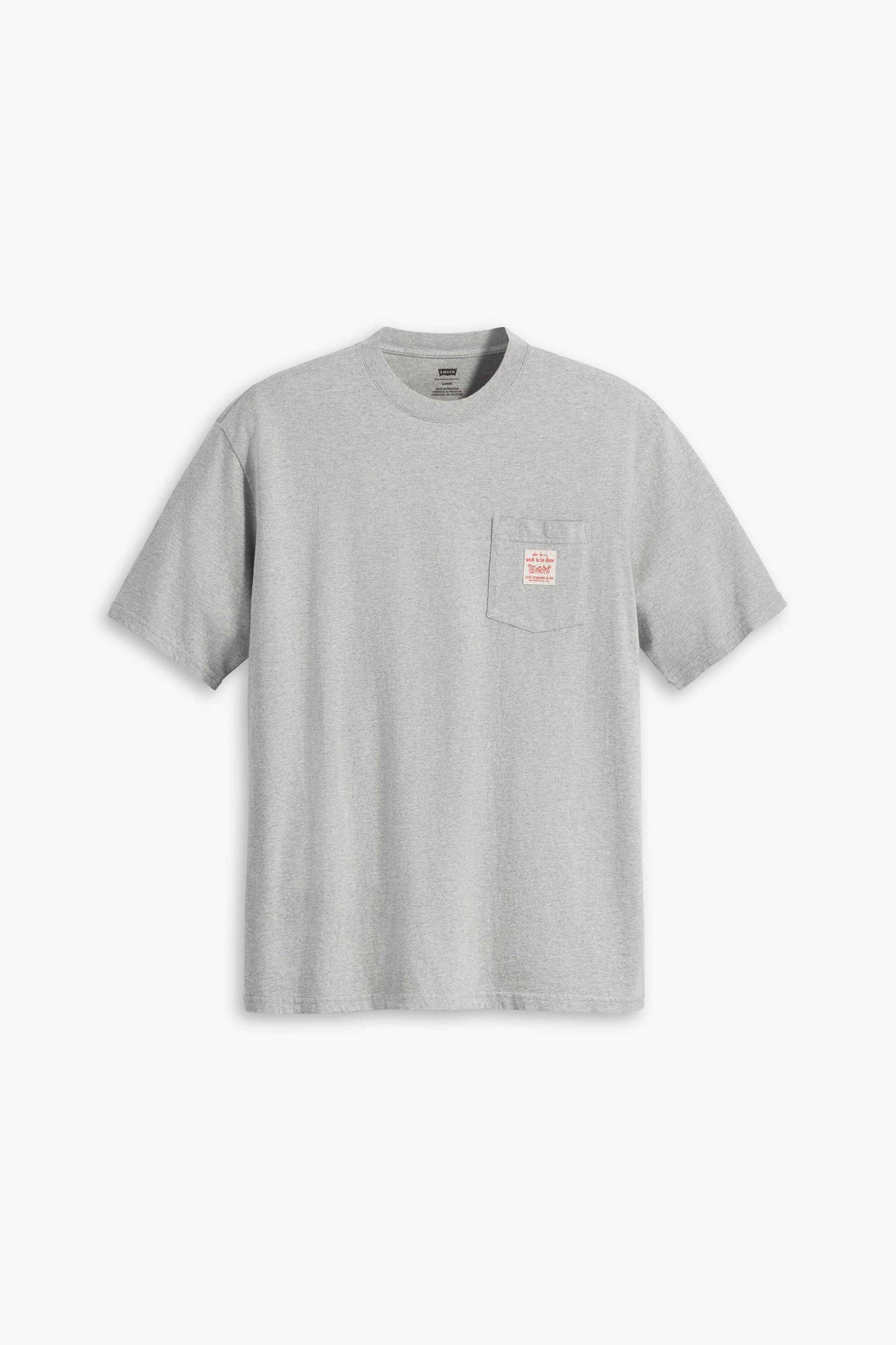 Levi&Apos S Ανδρικό T-Shirt με Τσέπη Και Logo Patch Loose Fit Workwear - A58500003 Γκρι Ανοιχτό