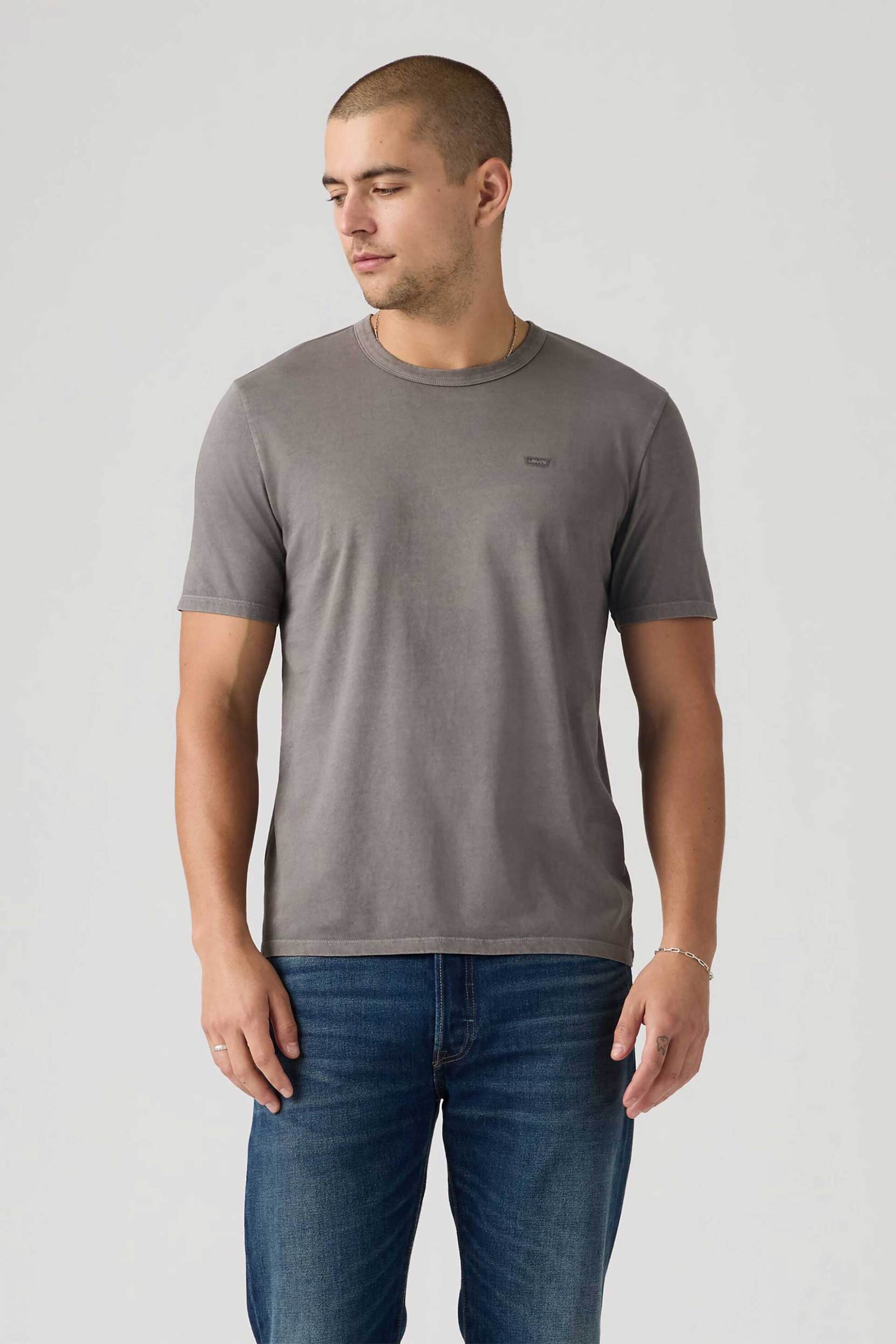 Levi's® ανδρικό T-shirt με λογότυπο Standard Fit "Original" - 005GX0007 Γκρι