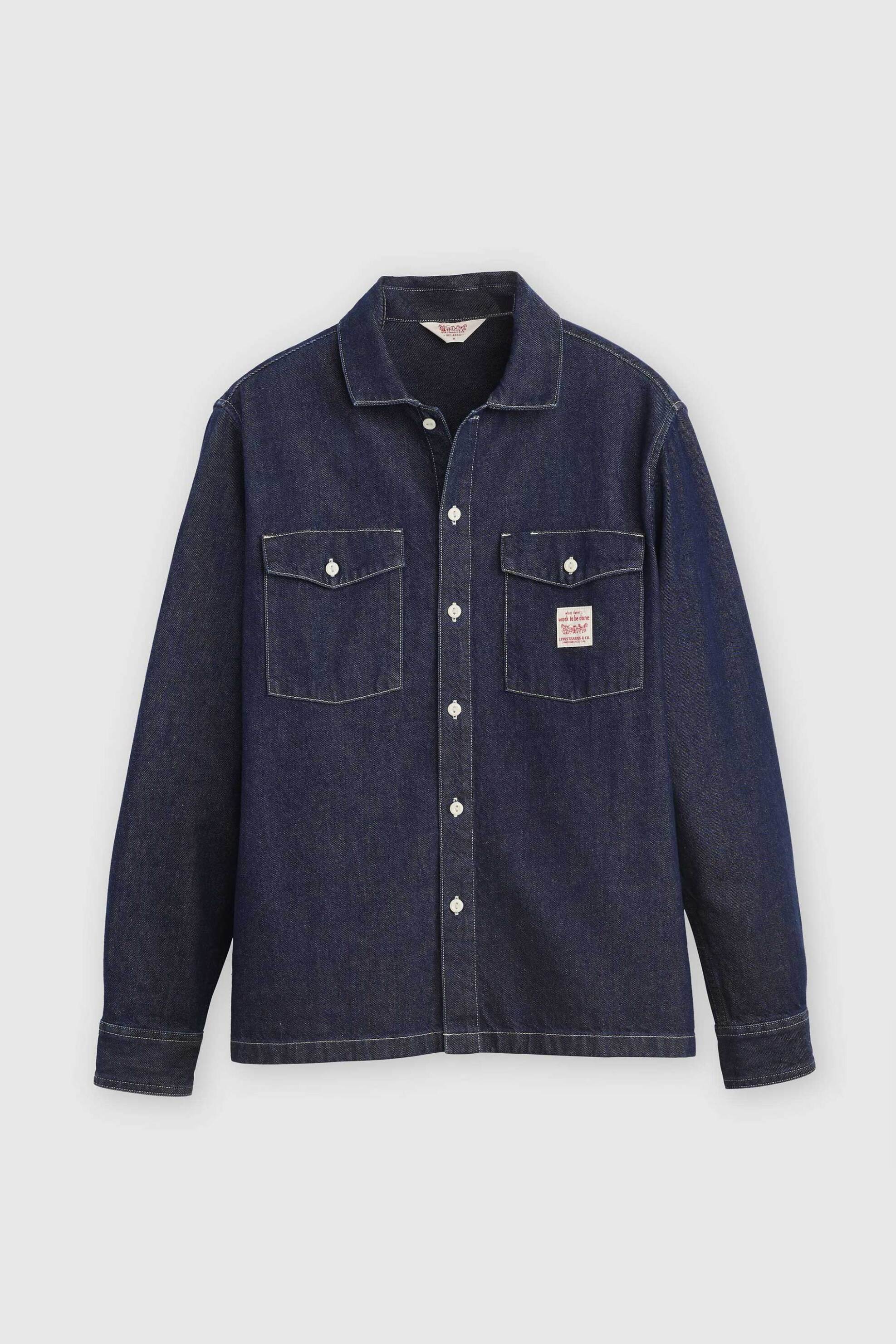 Levi&Apos S Ανδρικό Denim Πουκάμισο με Logo Patch Relaxed Fit Worker - 003O20000 Blue Σκούρο