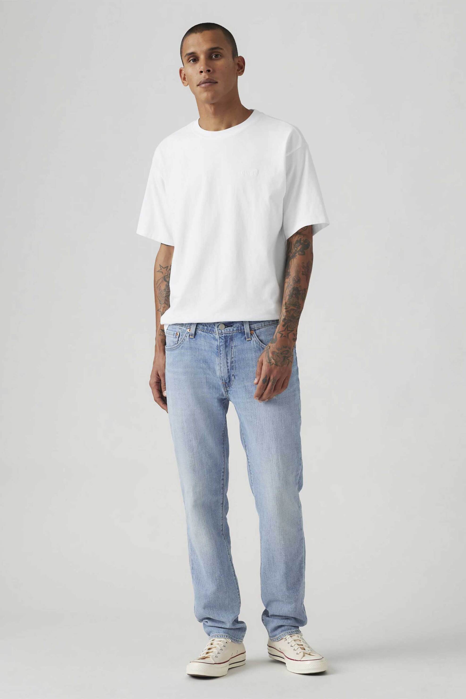 Levi's® ανδρικό τζιν παντελόνι πεντάτσεπο Slim Fit "511™" - 045116137 Denim Blue Ανοιχτό