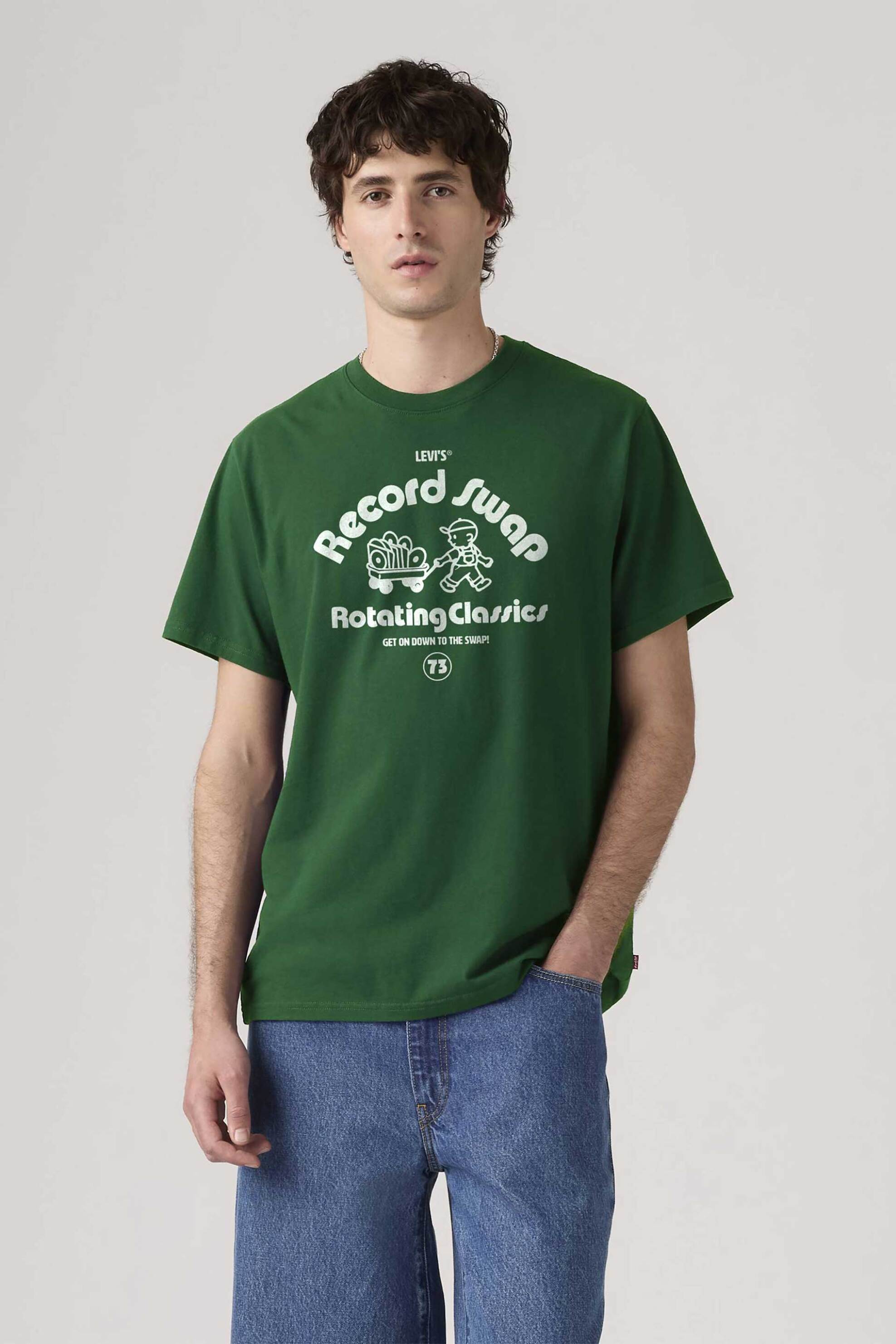 Levi's® ανδρικό T-shirt με λογότυπο Relaxed Fit "Graphic" - 161432528 Πράσινο