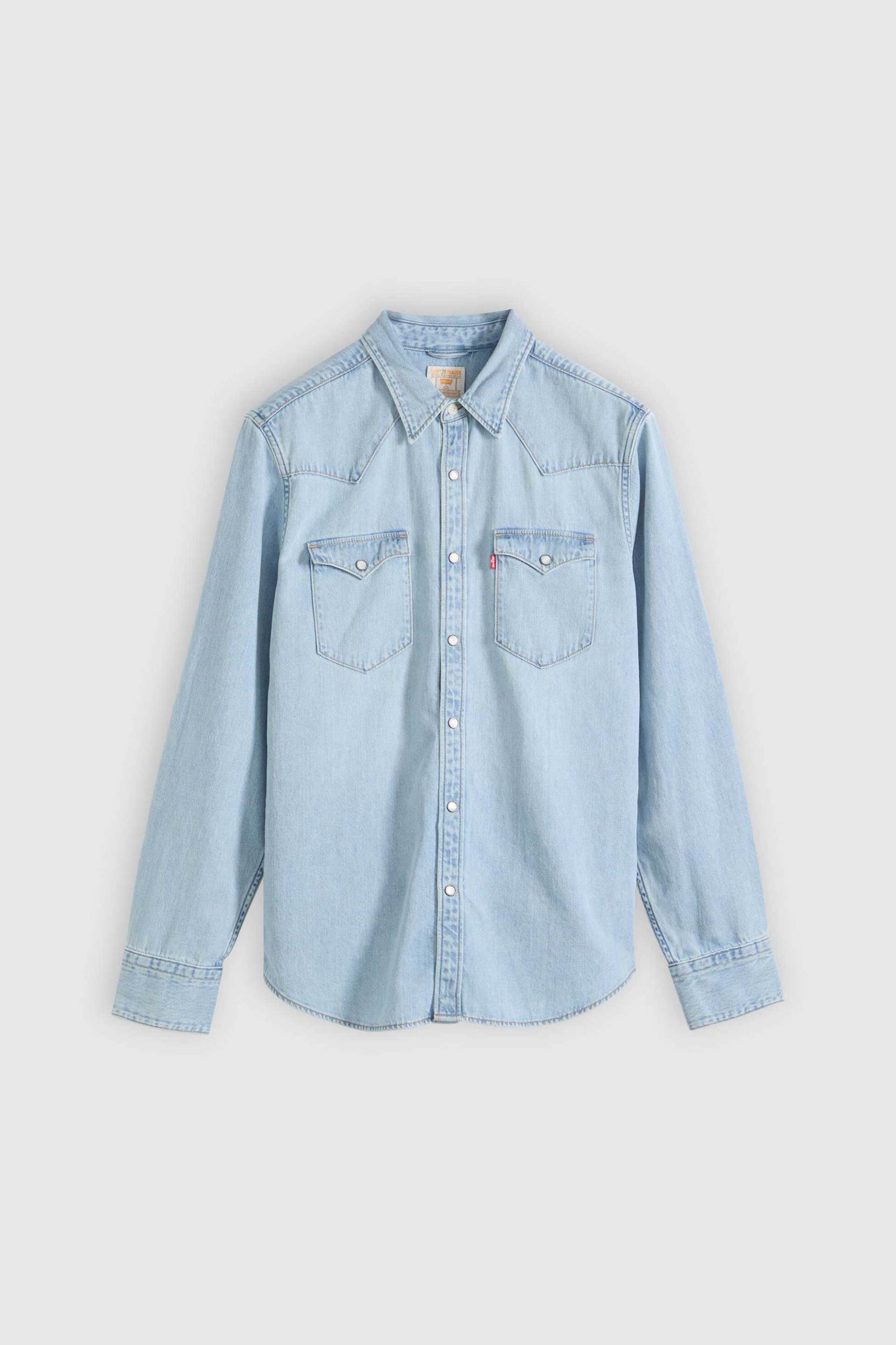 Levi&Apos S Ανδρικό Denim Πουκάμισο Standard Fit Barstow - 857440118 Blue Ανοιχτό