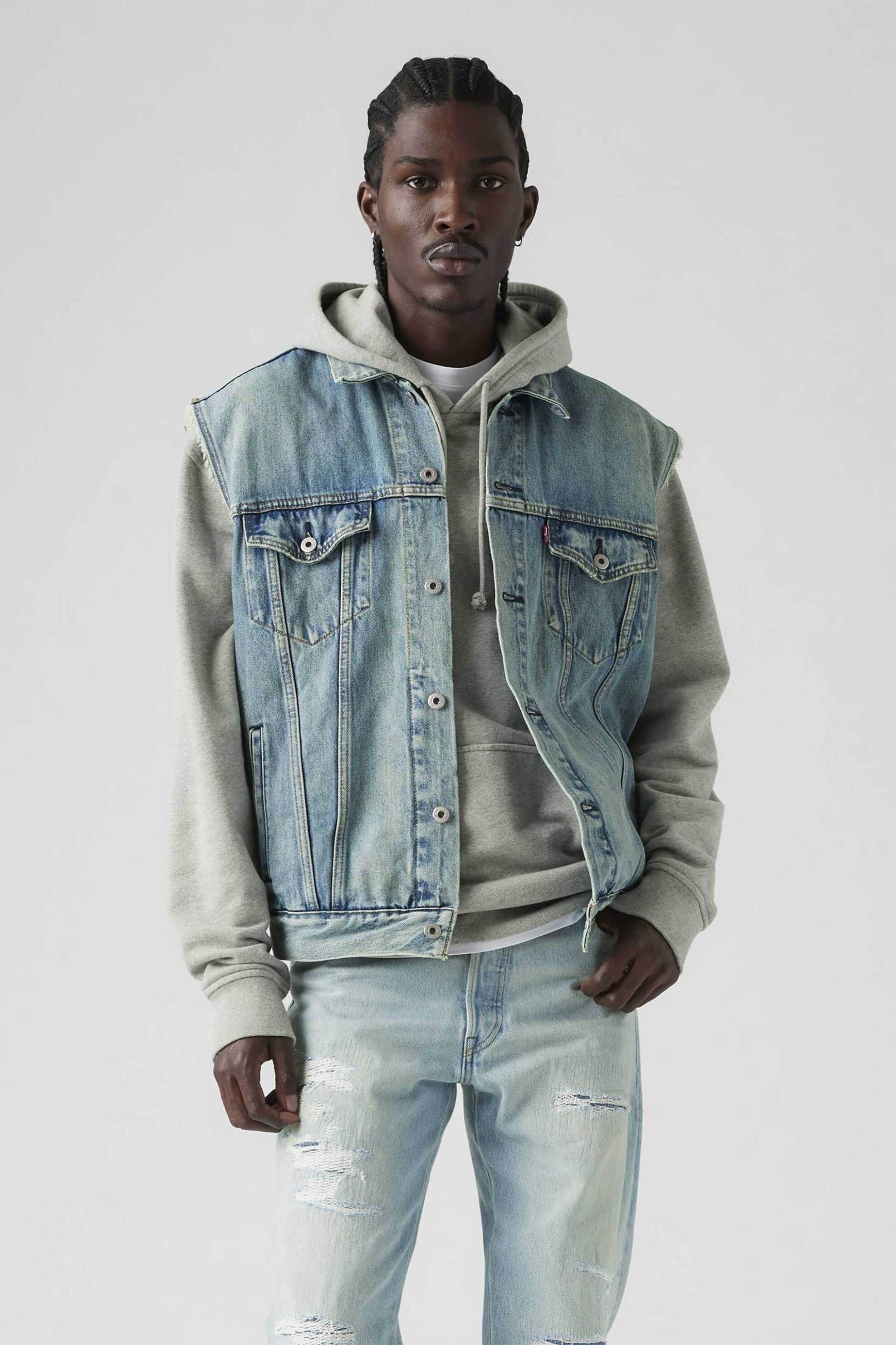 Levi's® ανδρικό denim αμάνικο jacket Relaxed Fit "Trucker" - A57890000 Denim Blue Ανοιχτό